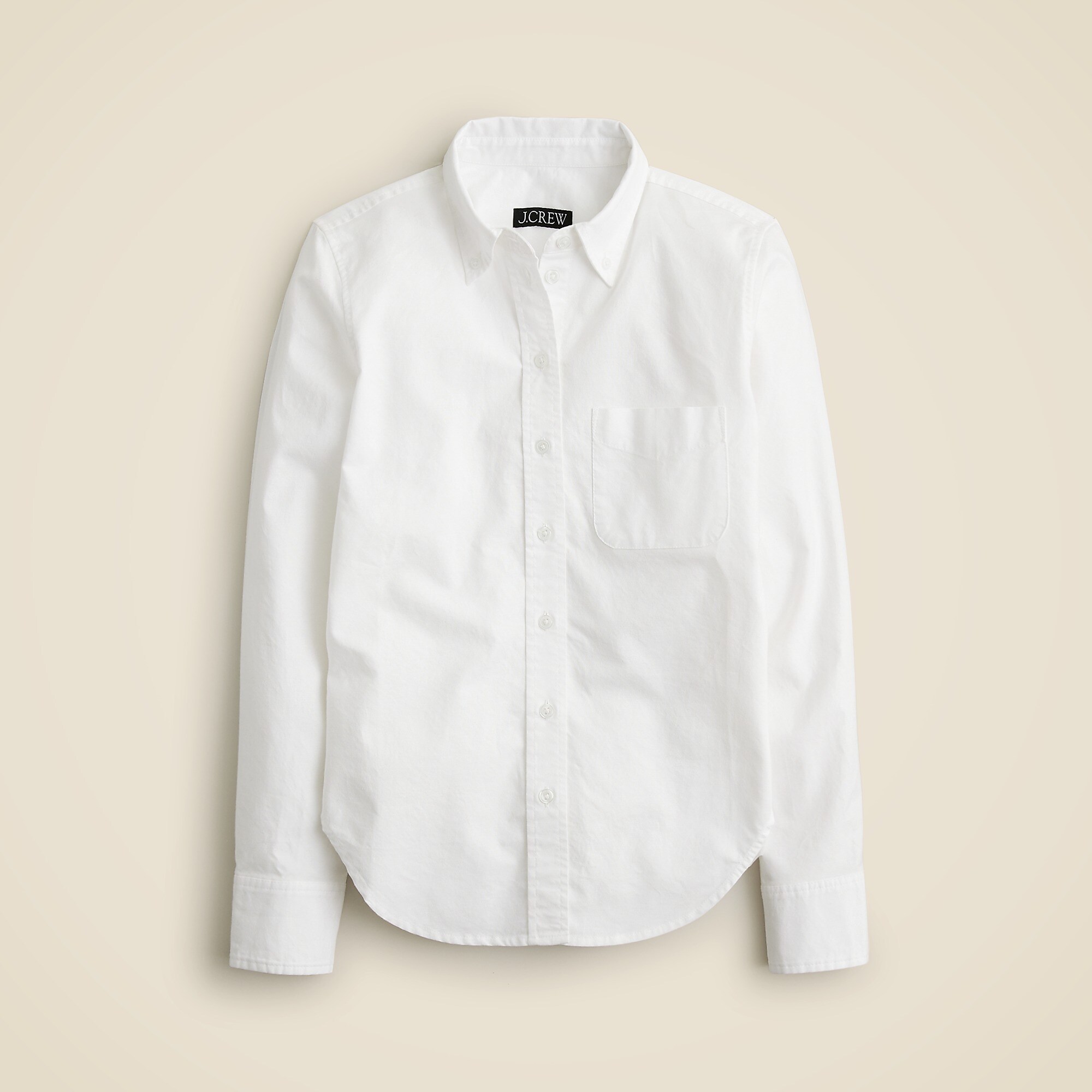 Shrunken button-up shirt in broken-in cotton oxford