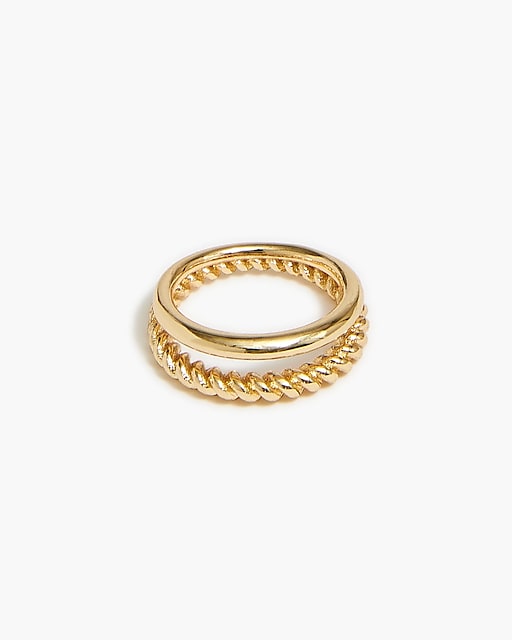 womens Gold rope ring