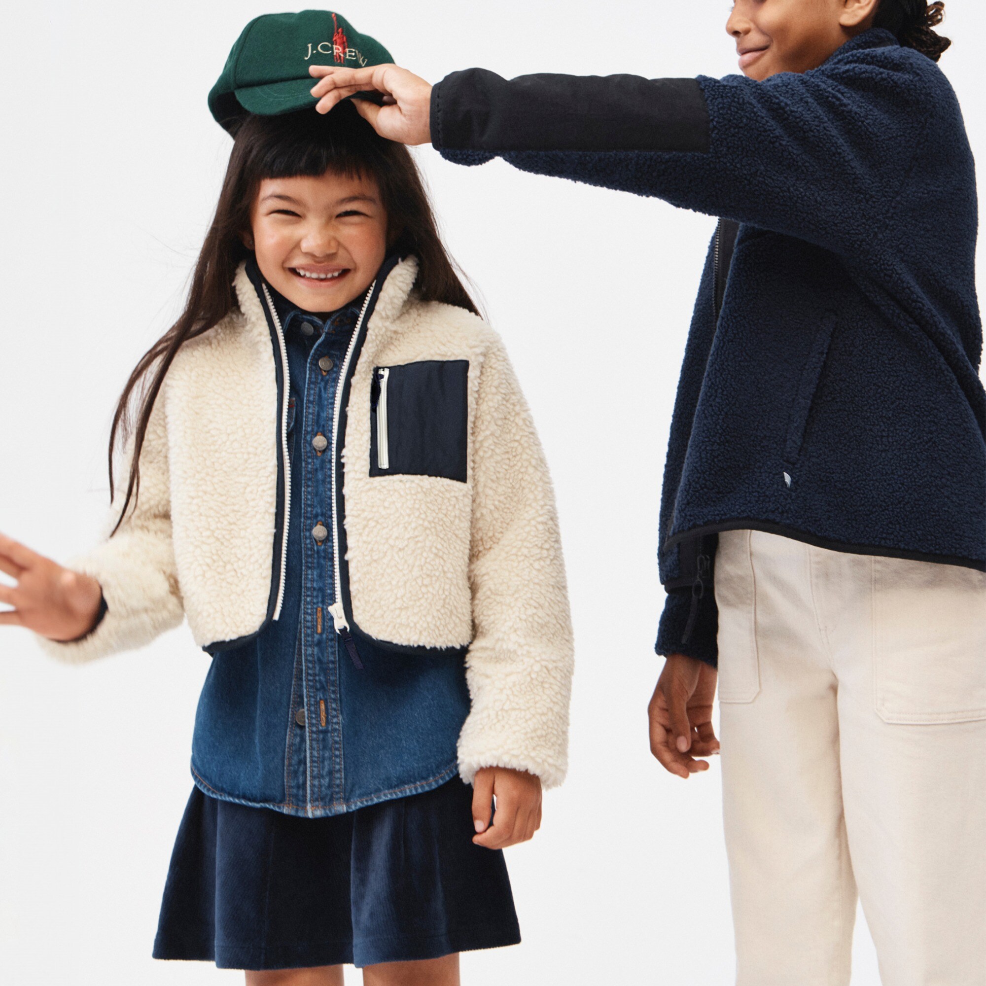 J.Crew Girls Sherpa Zip up Jacket For Girls