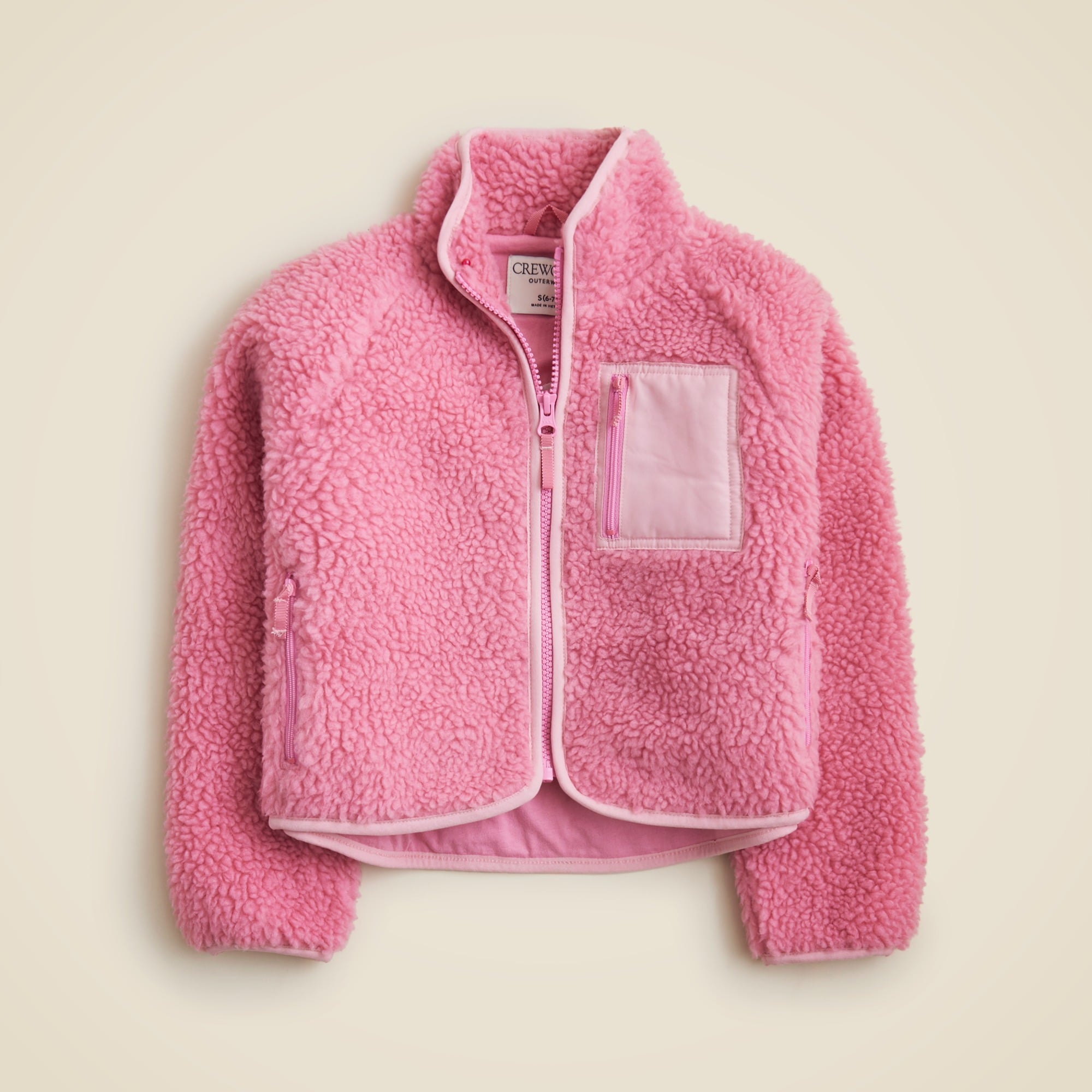 girls Girls' sherpa zip-up jacket