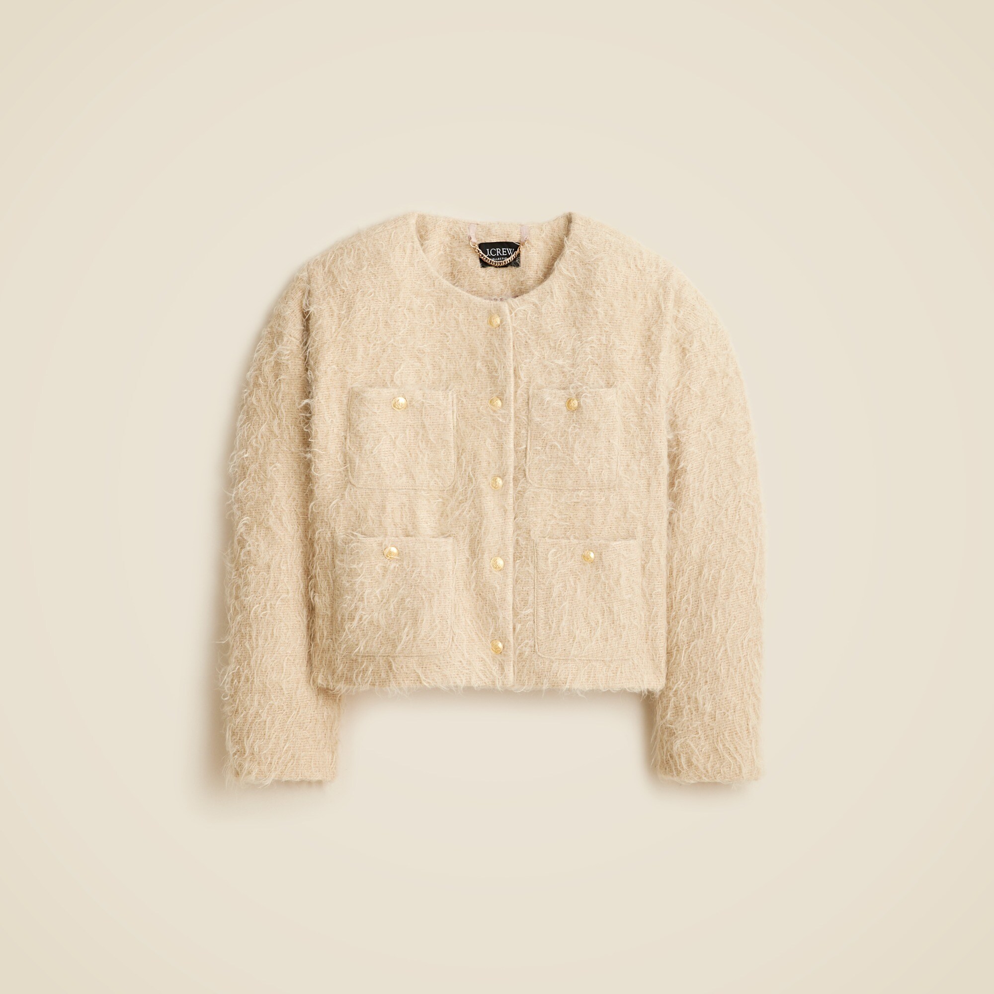 Collection lady jacket in brushed wool blend