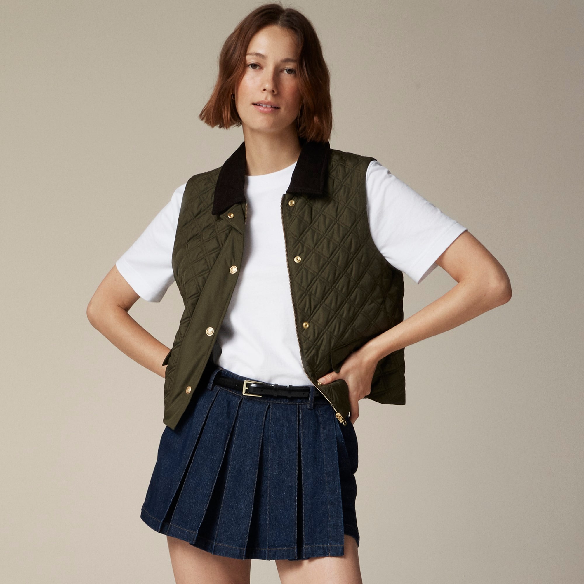 Quilted barn vest