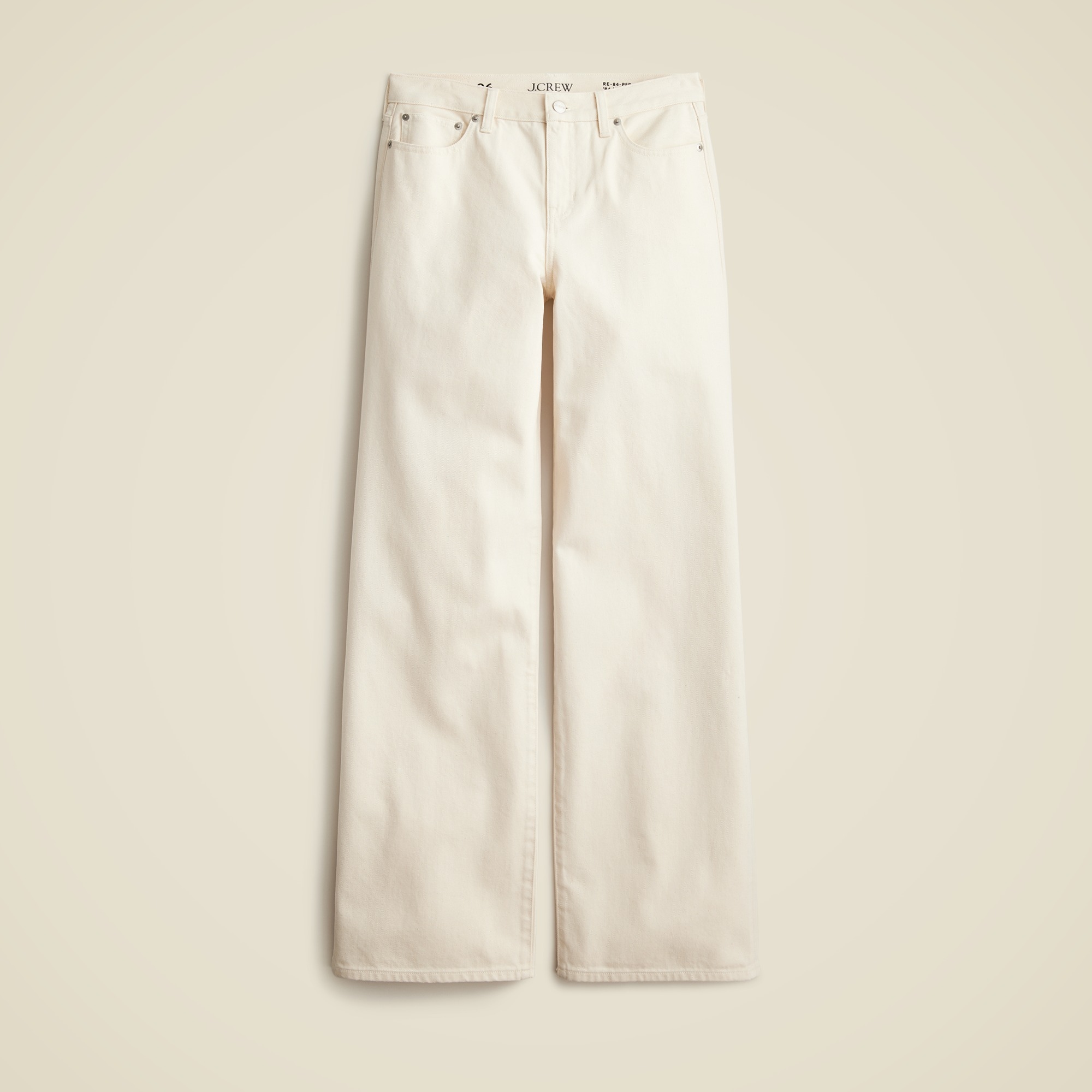 Lower-rise wide-leg jean