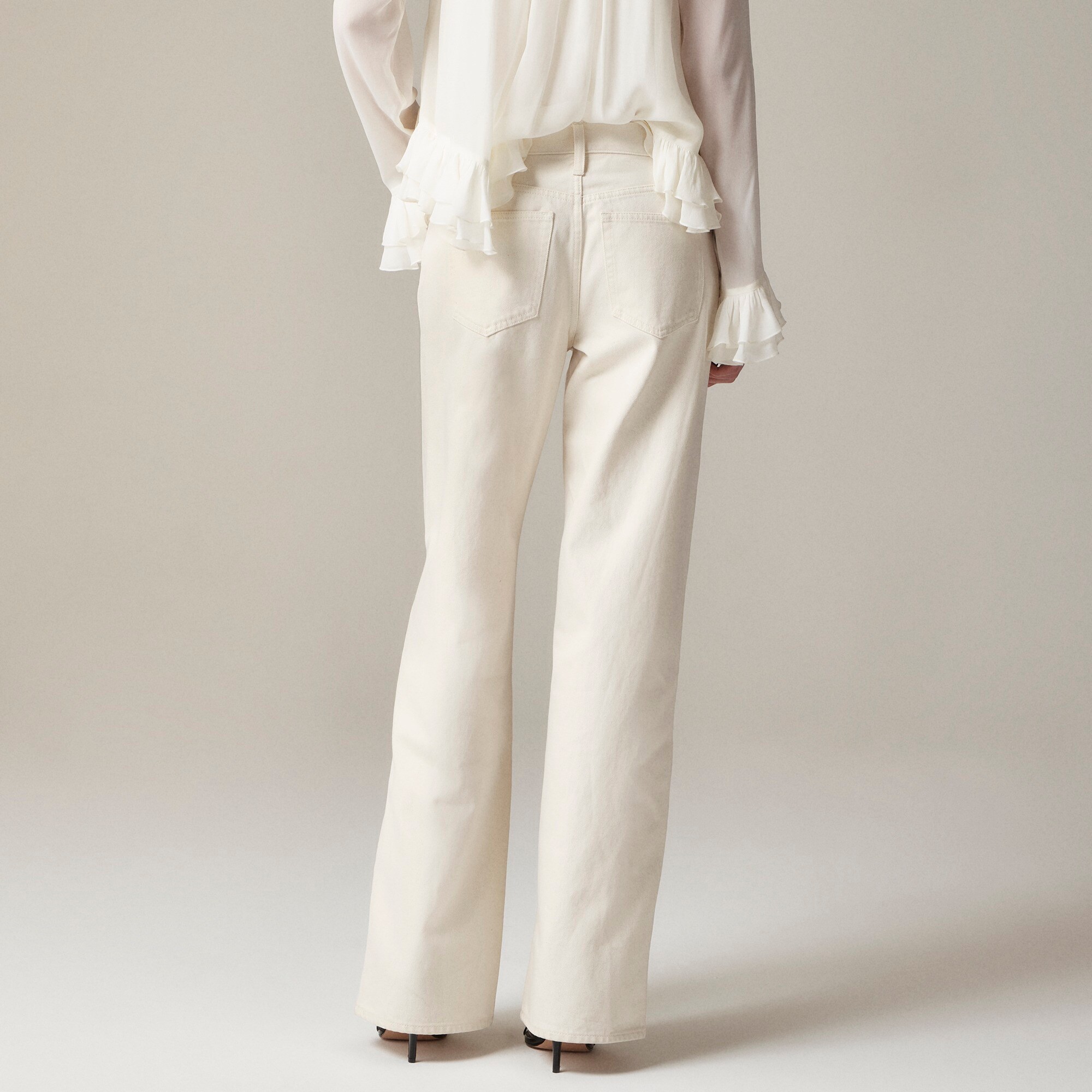 Lower-rise wide-leg jean