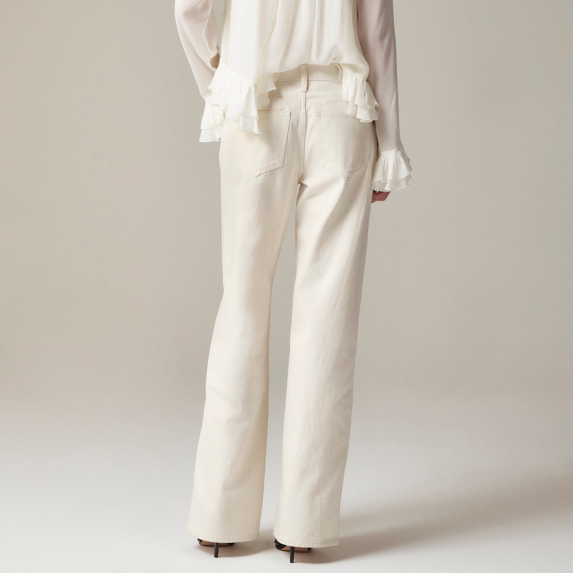 Lower-rise wide-leg jean