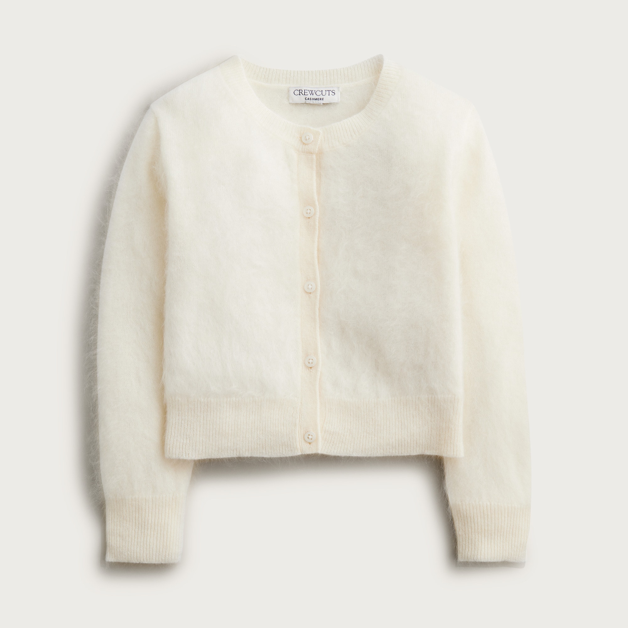 Girls' brushed cashmere cardigan
