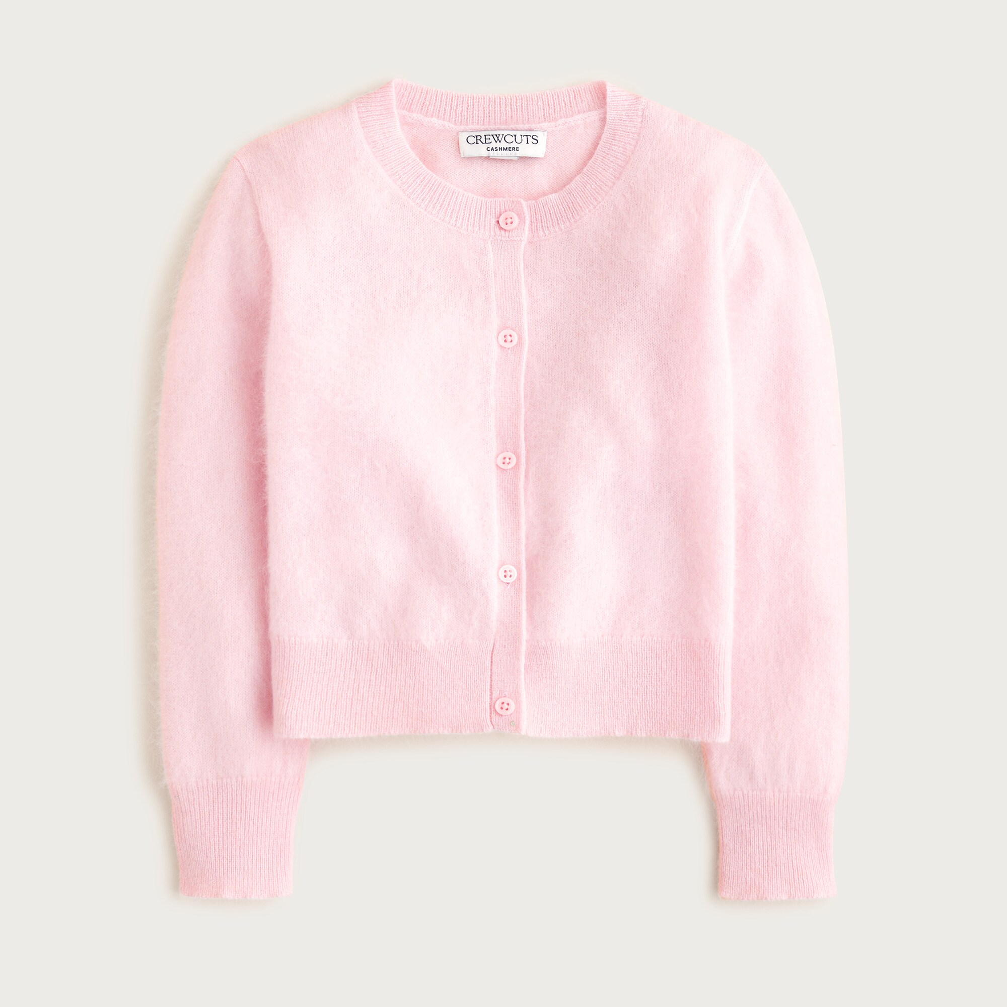 Girls' brushed cashmere cardigan