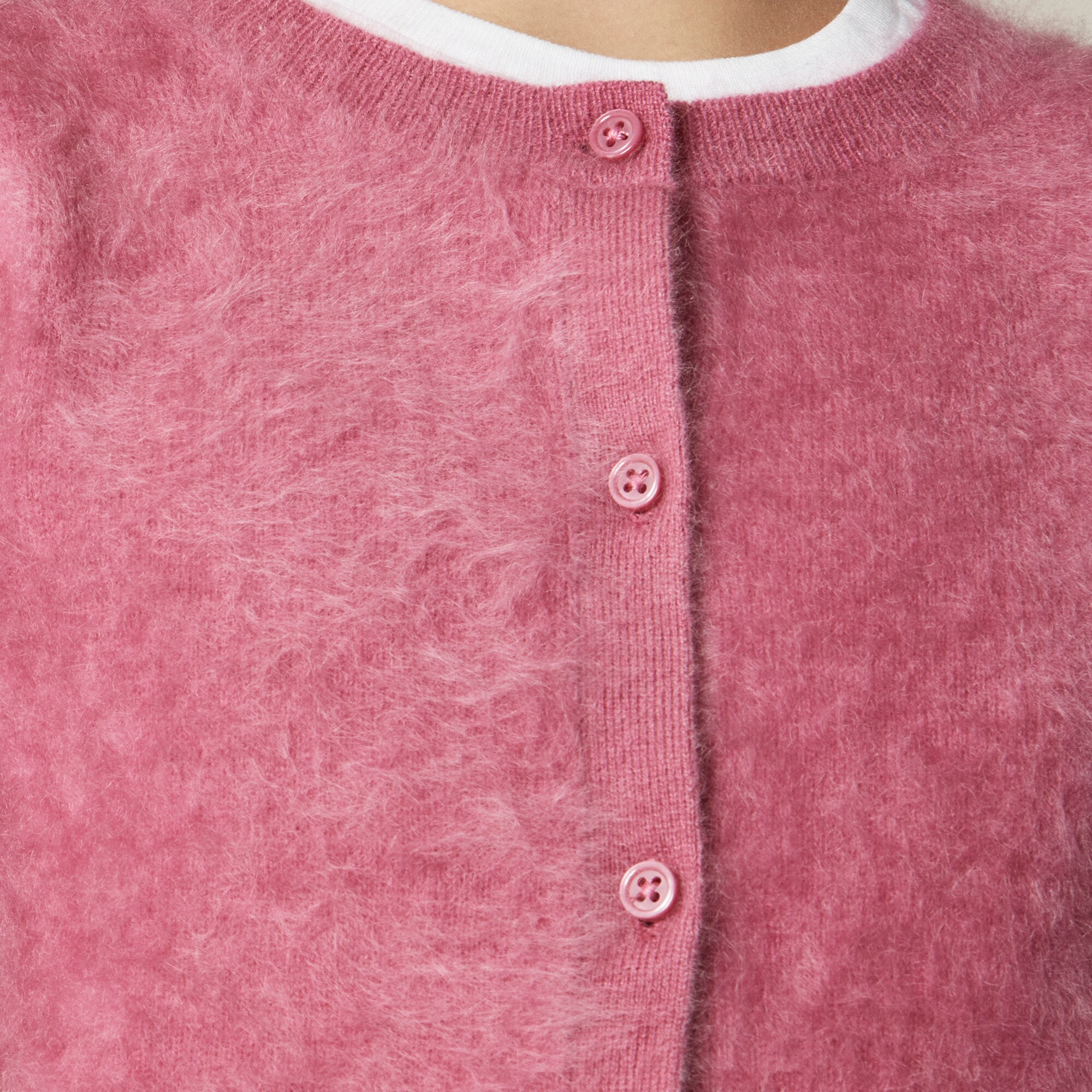 Girls' brushed cashmere cardigan