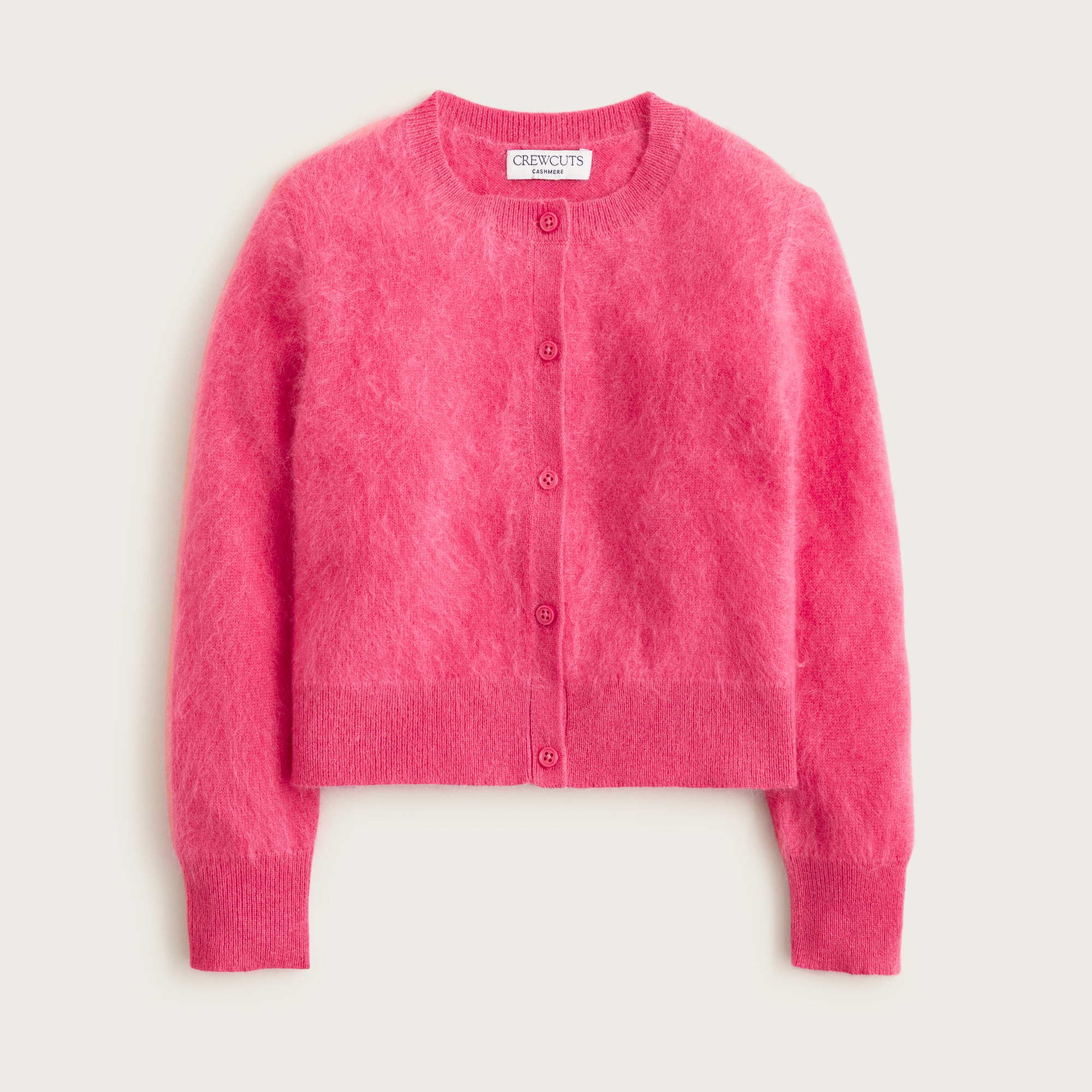 Girls' brushed cashmere cardigan
