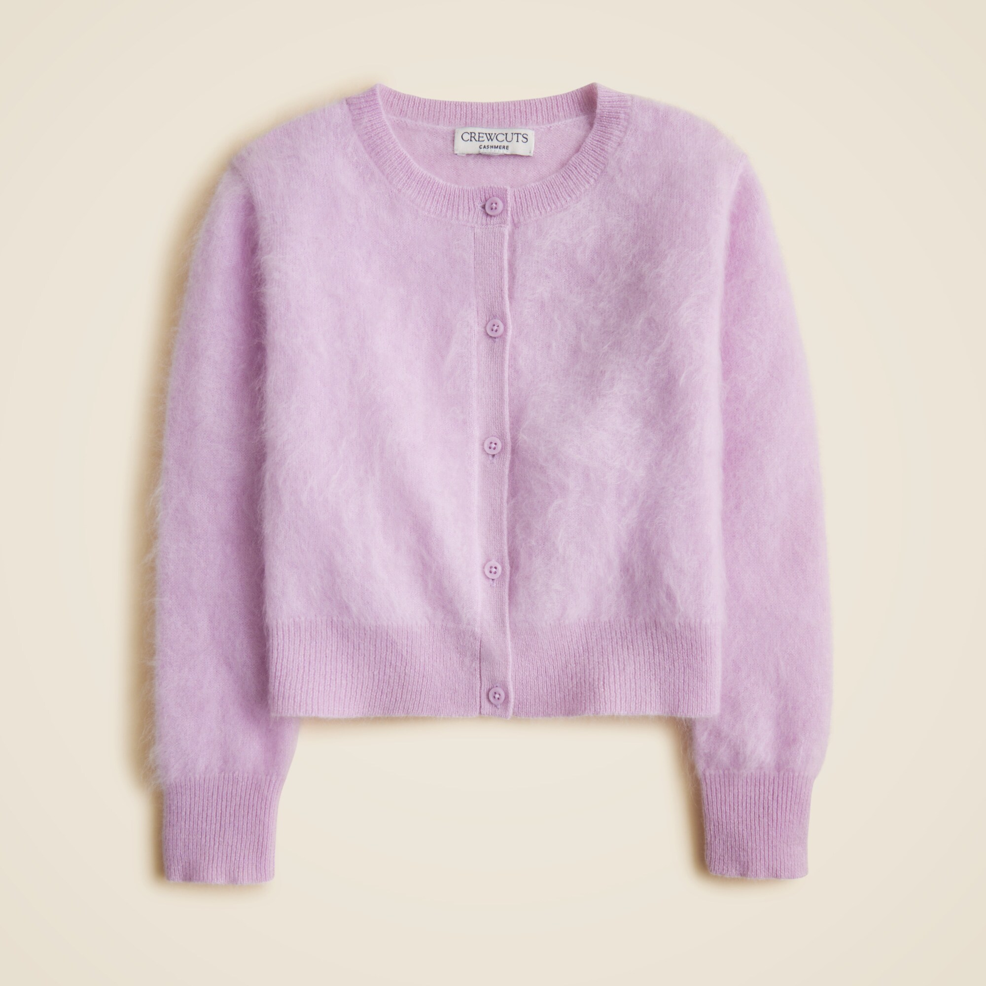  Girls' brushed cashmere cardigan