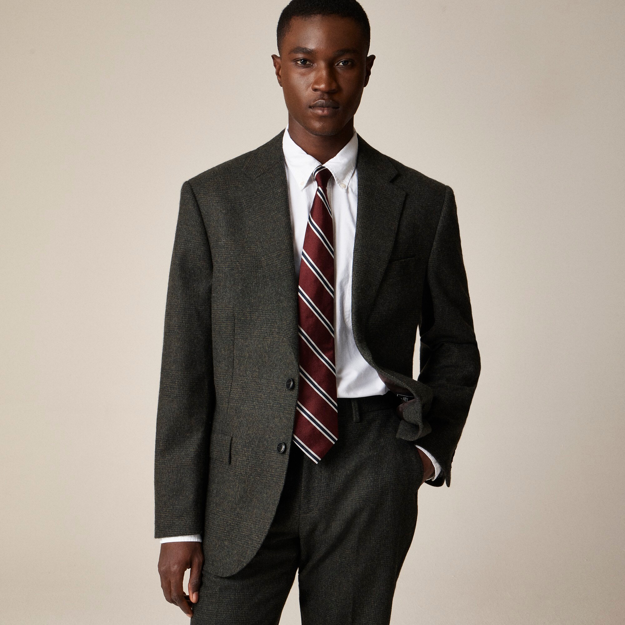 Crosby Classic-fit suit jacket in English wool flannel