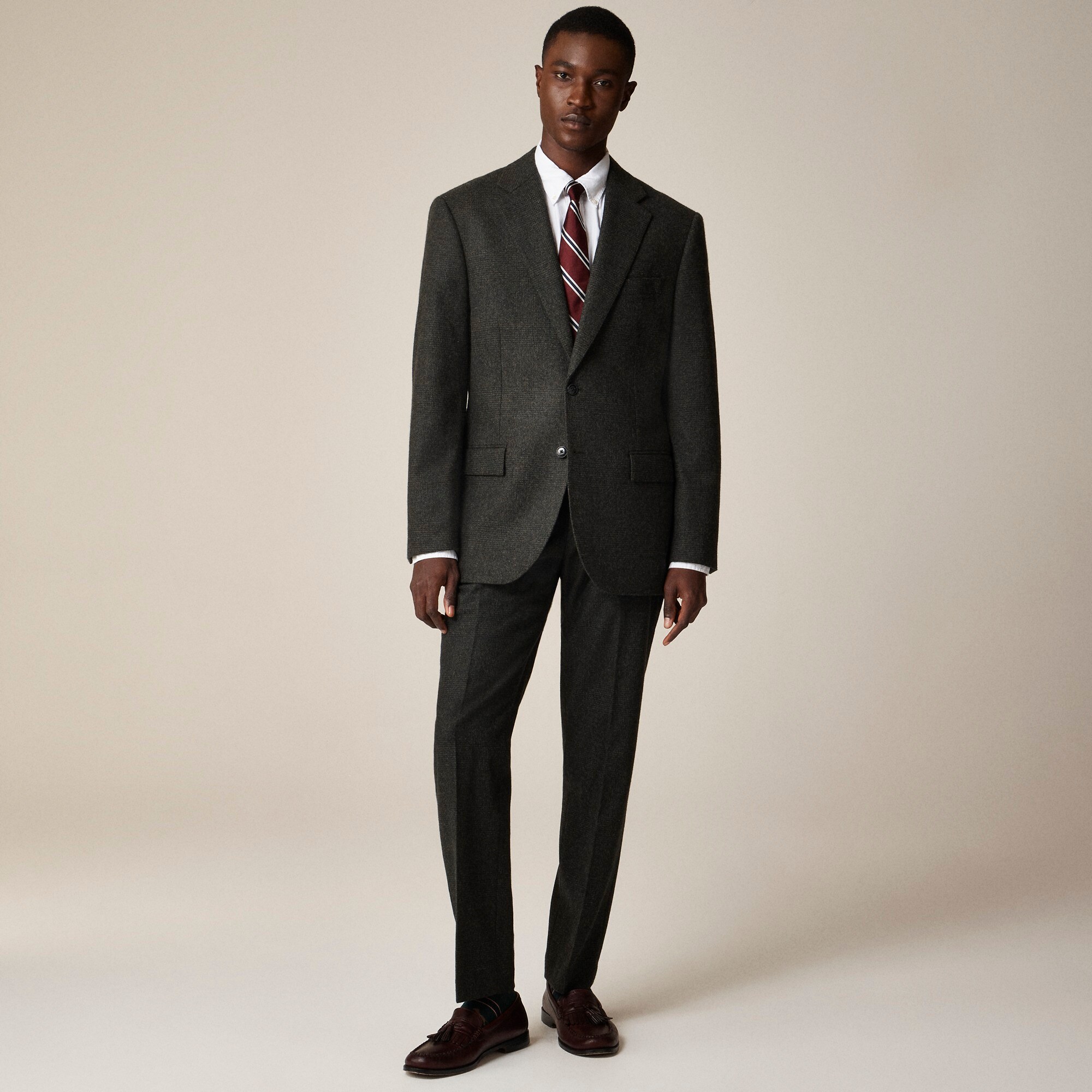  Crosby Classic-fit suit jacket in English wool flannel