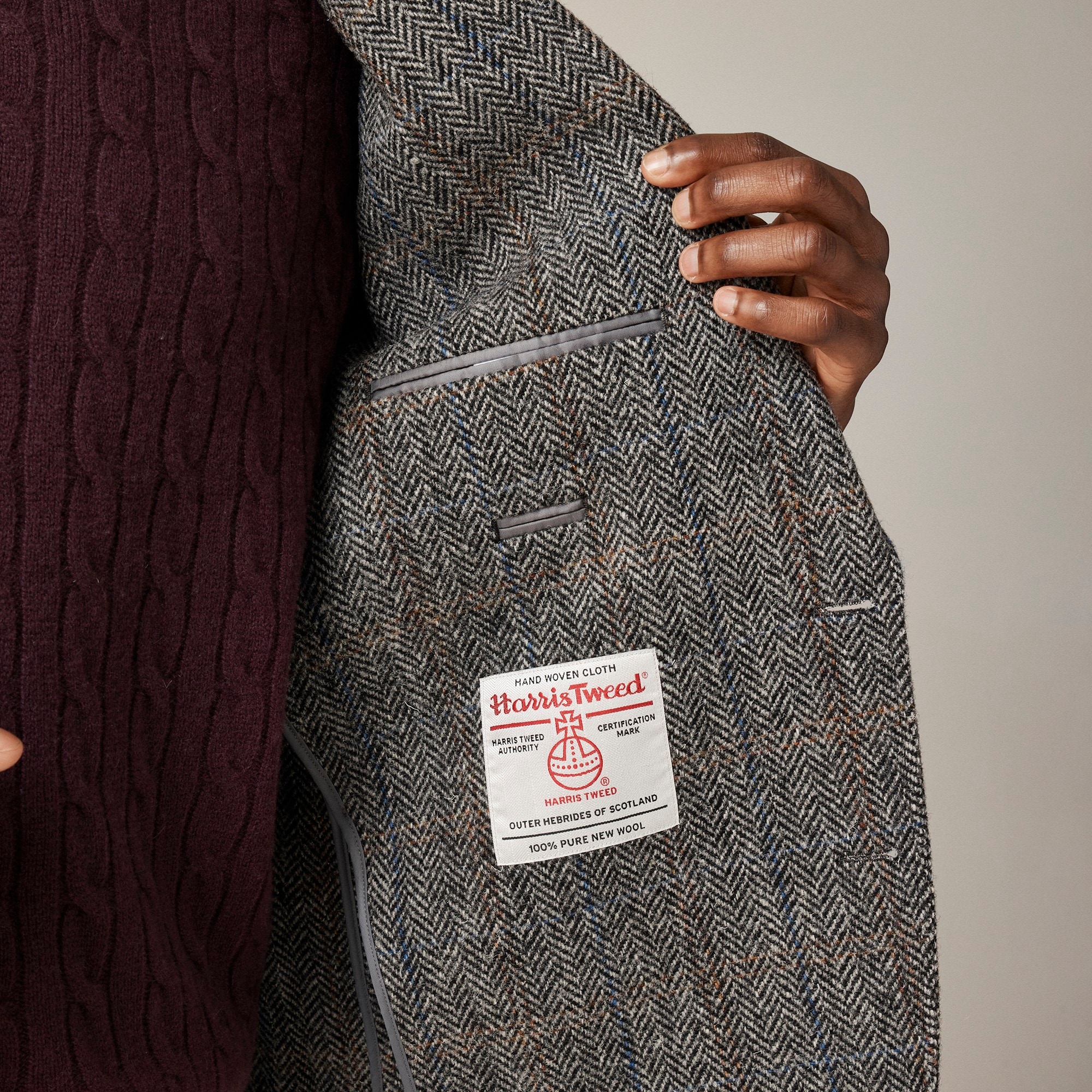 J.Crew: Relaxed-fit Blazer In Scottish Wool Herringbone For Men