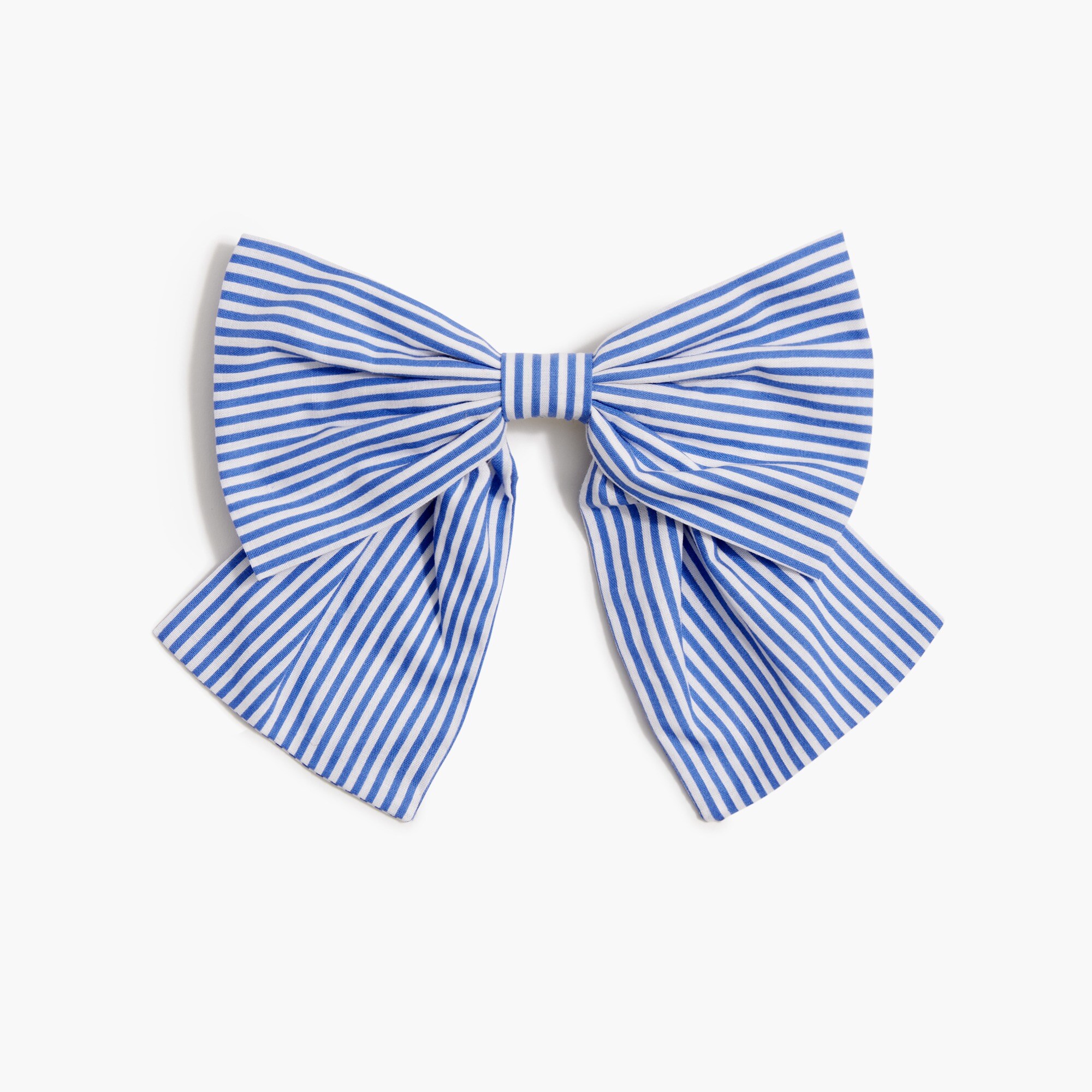 Striped bow hair barrette