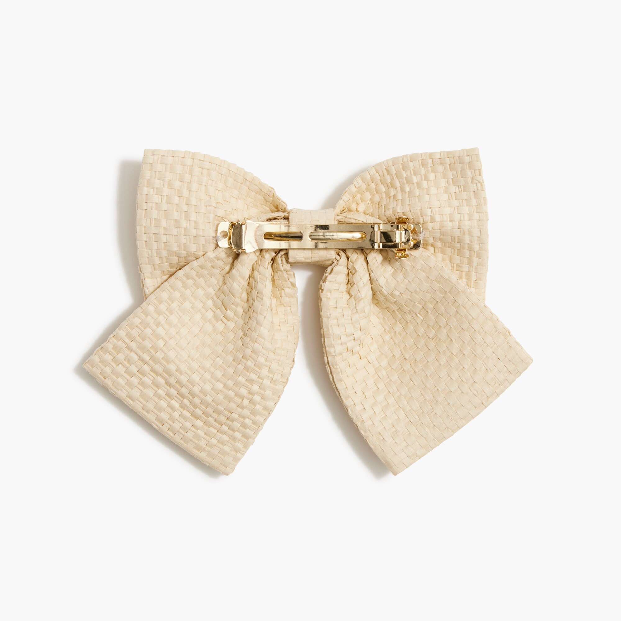 Woven bow barrette