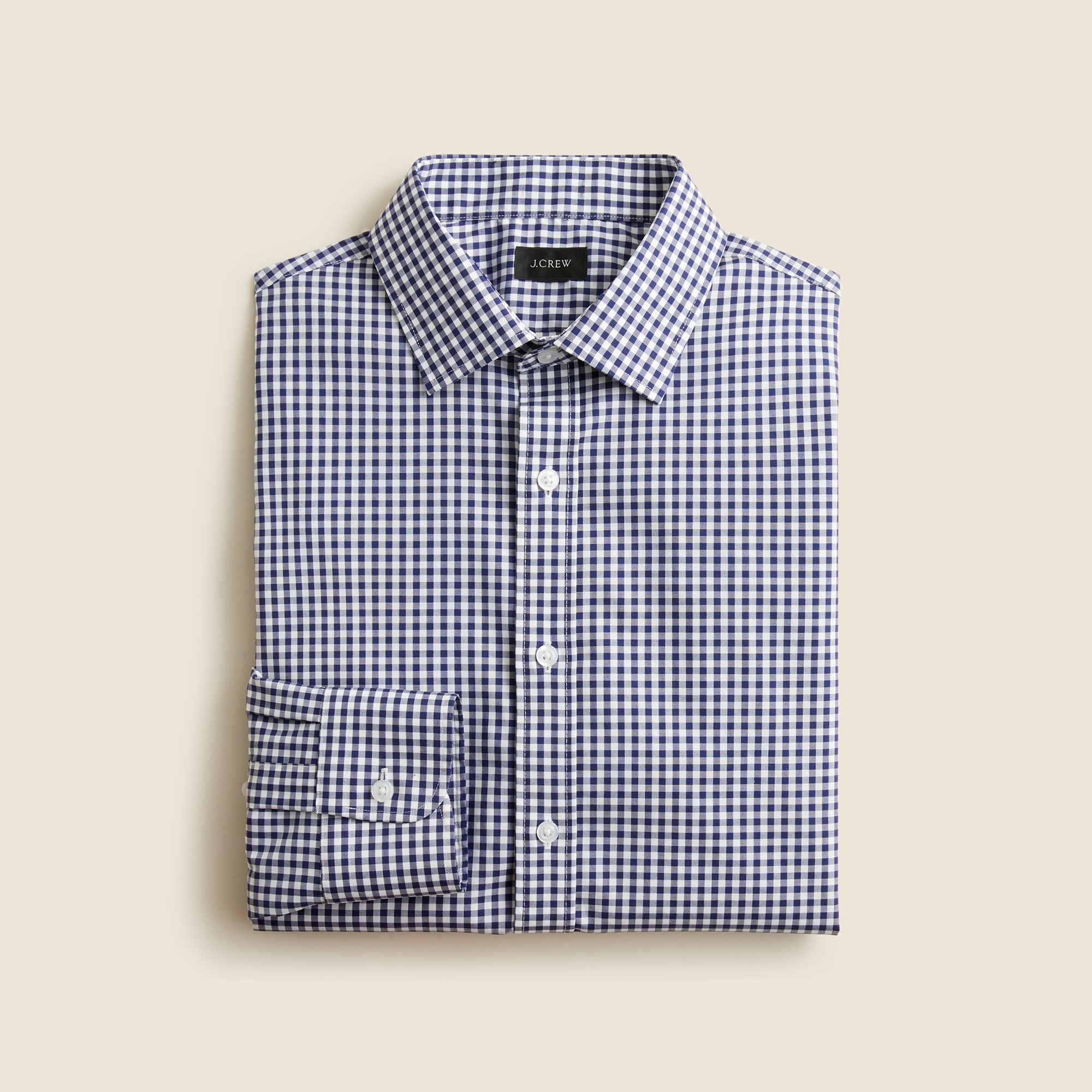  Slim Bowery wrinkle-free dress shirt with spread collar