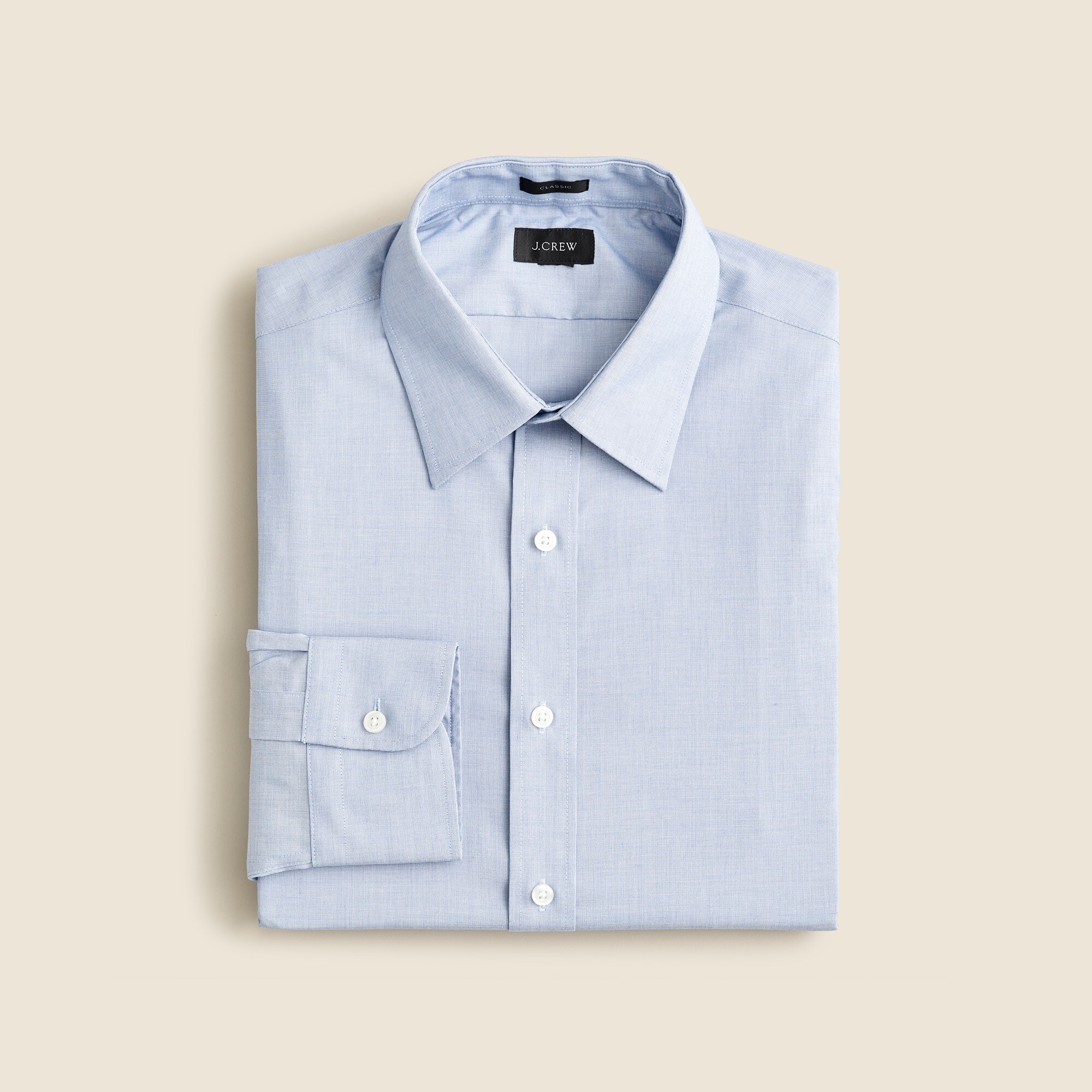 Slim Bowery wrinkle-free dress shirt with point collar