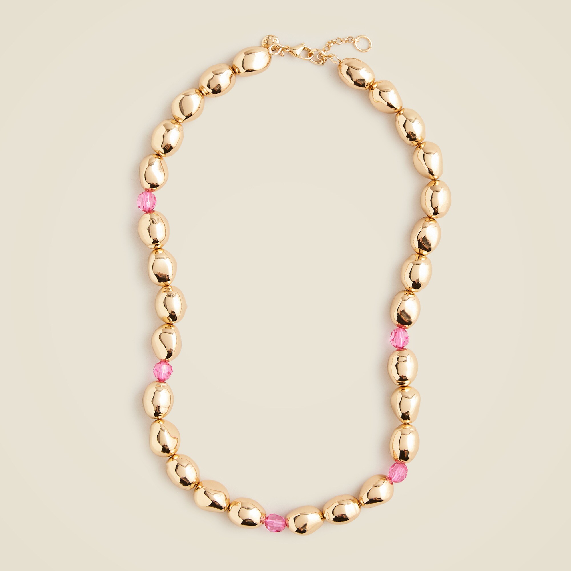  Girls' oversized metallic beaded necklace