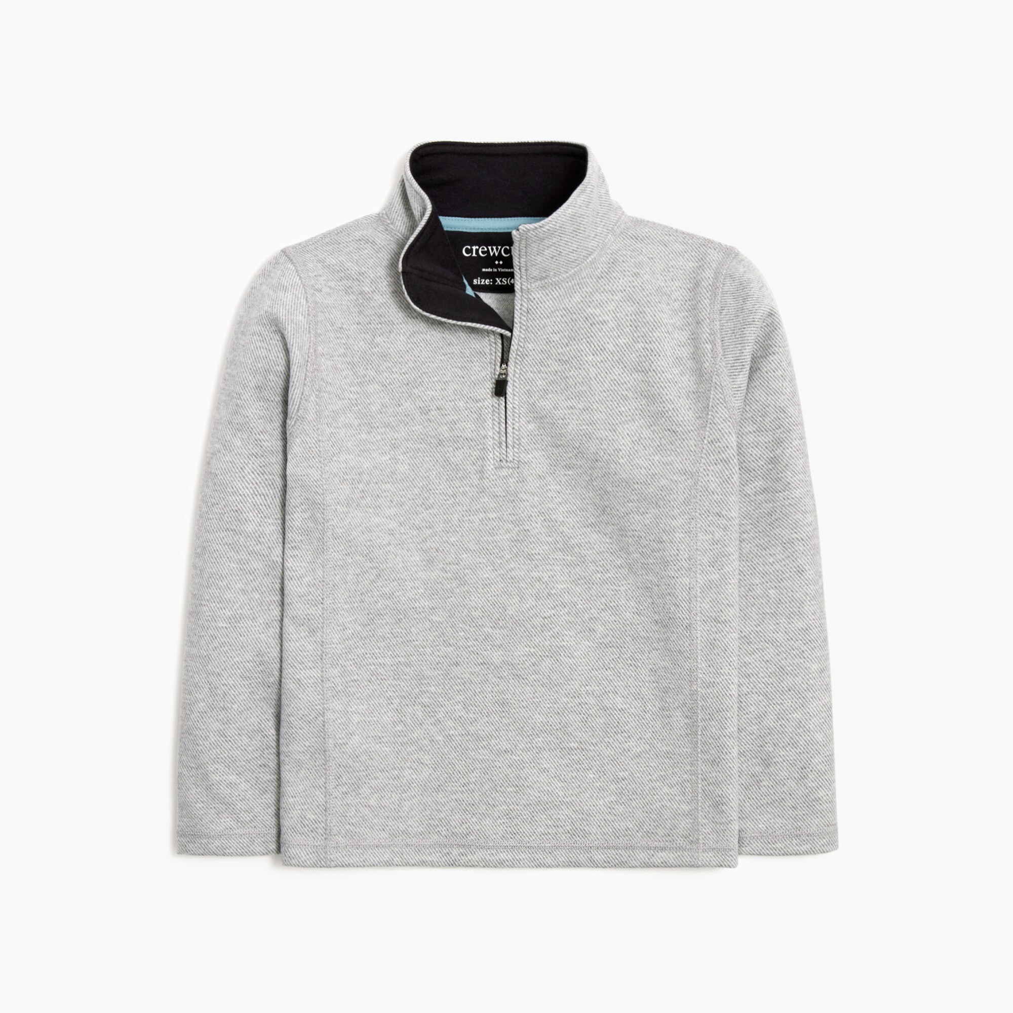 Boys' twill knit half-zip pullover