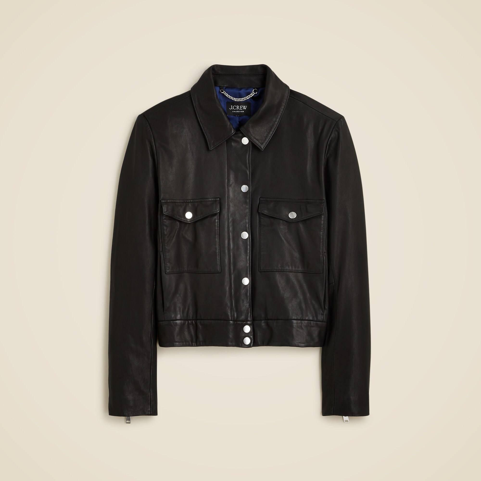 Collection leather shirt-jacket