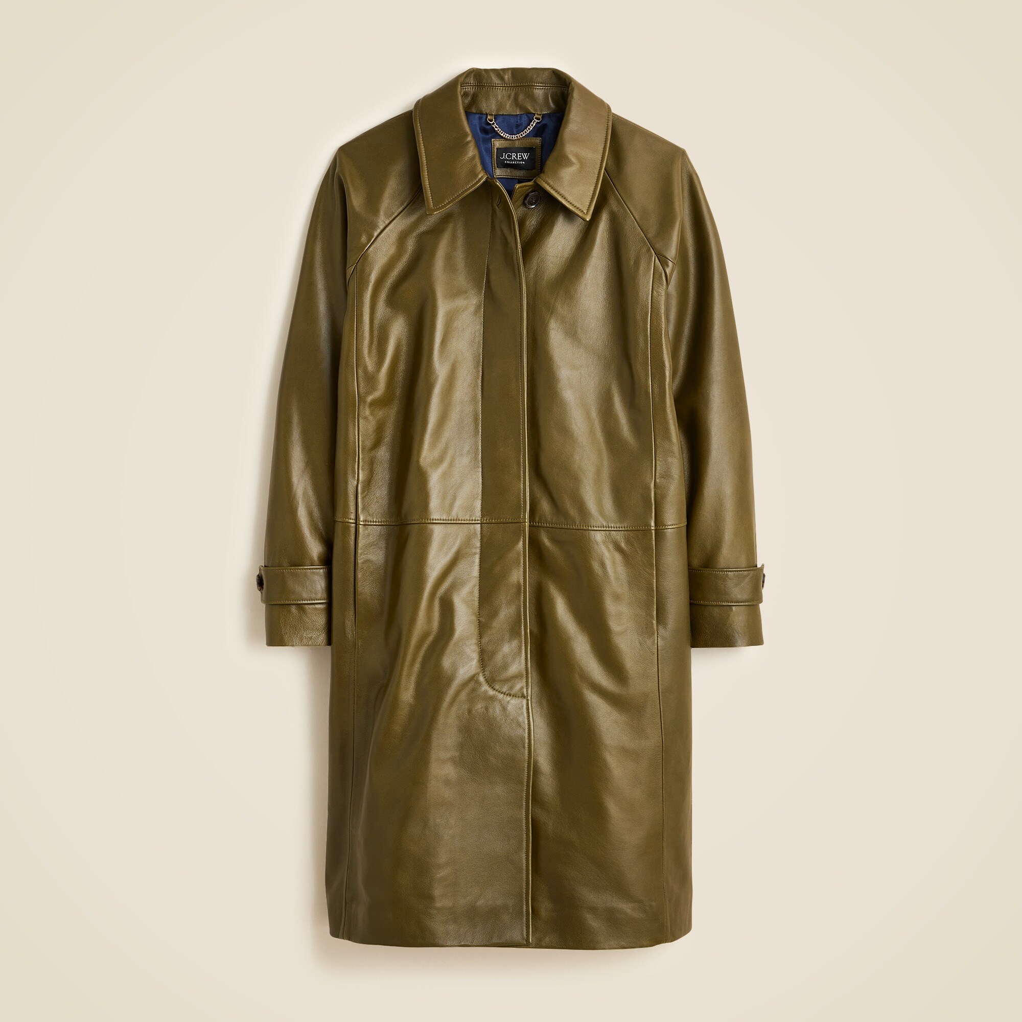 Collection trench coat in leather