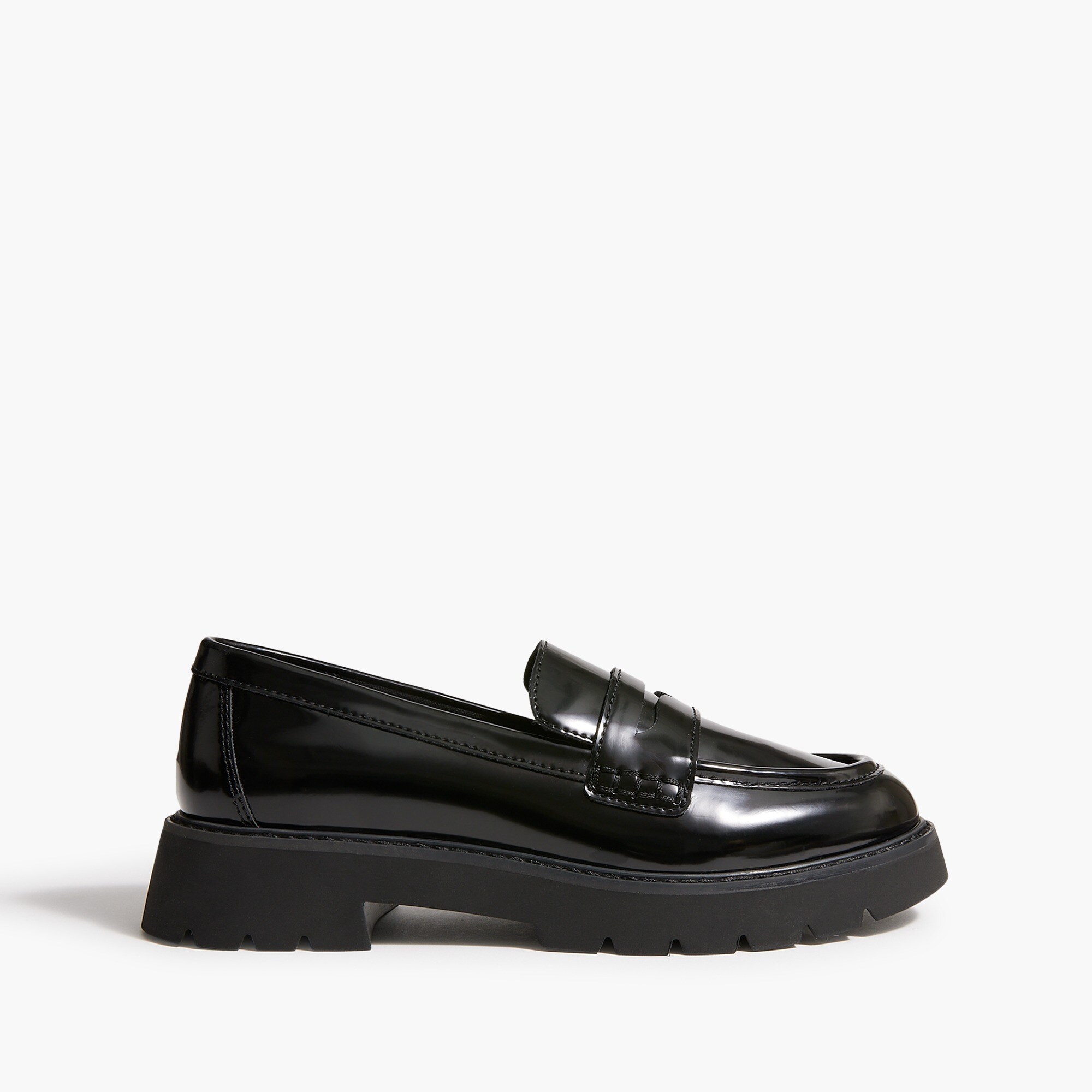 Lug-sole penny loafers