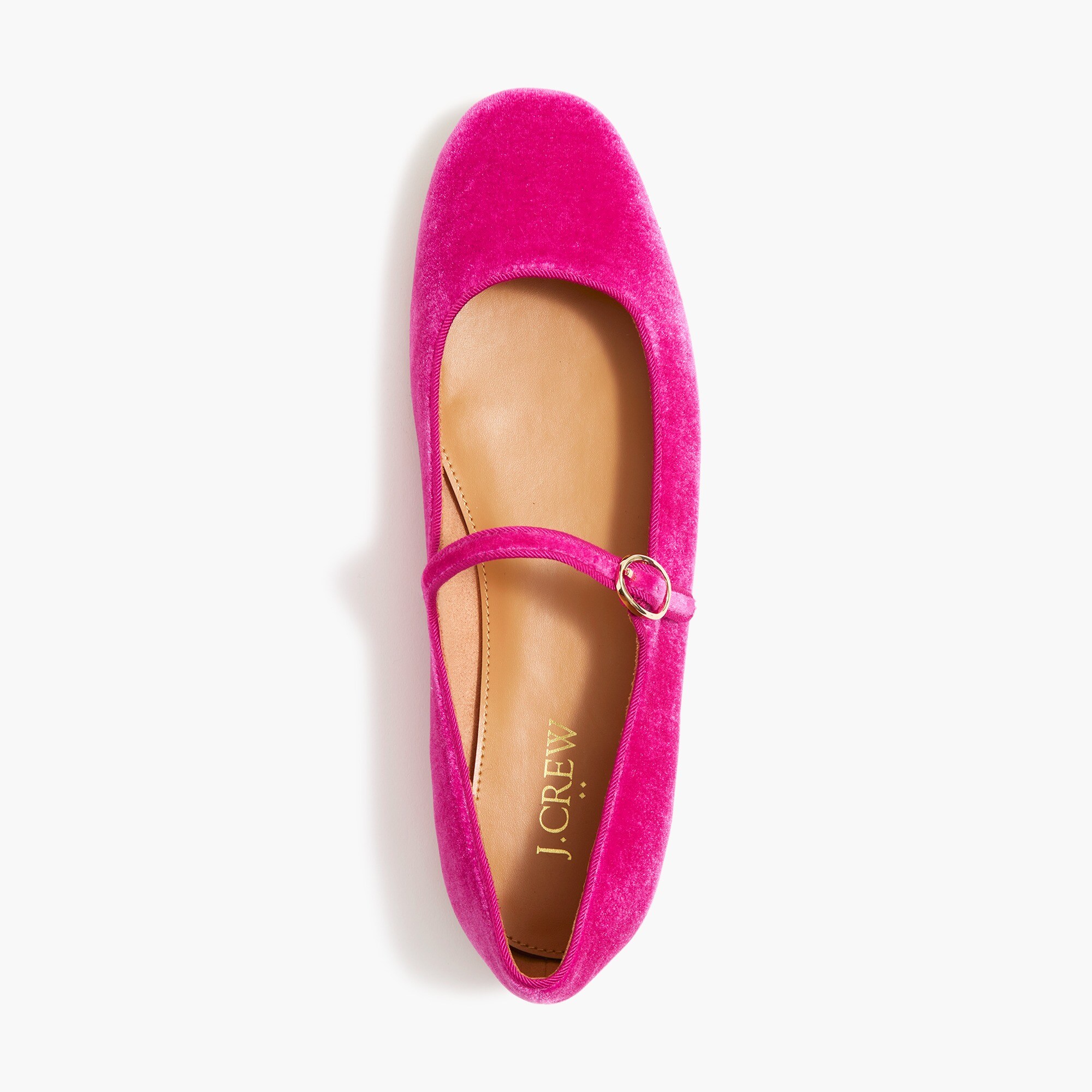 Velvet Mary Jane flats