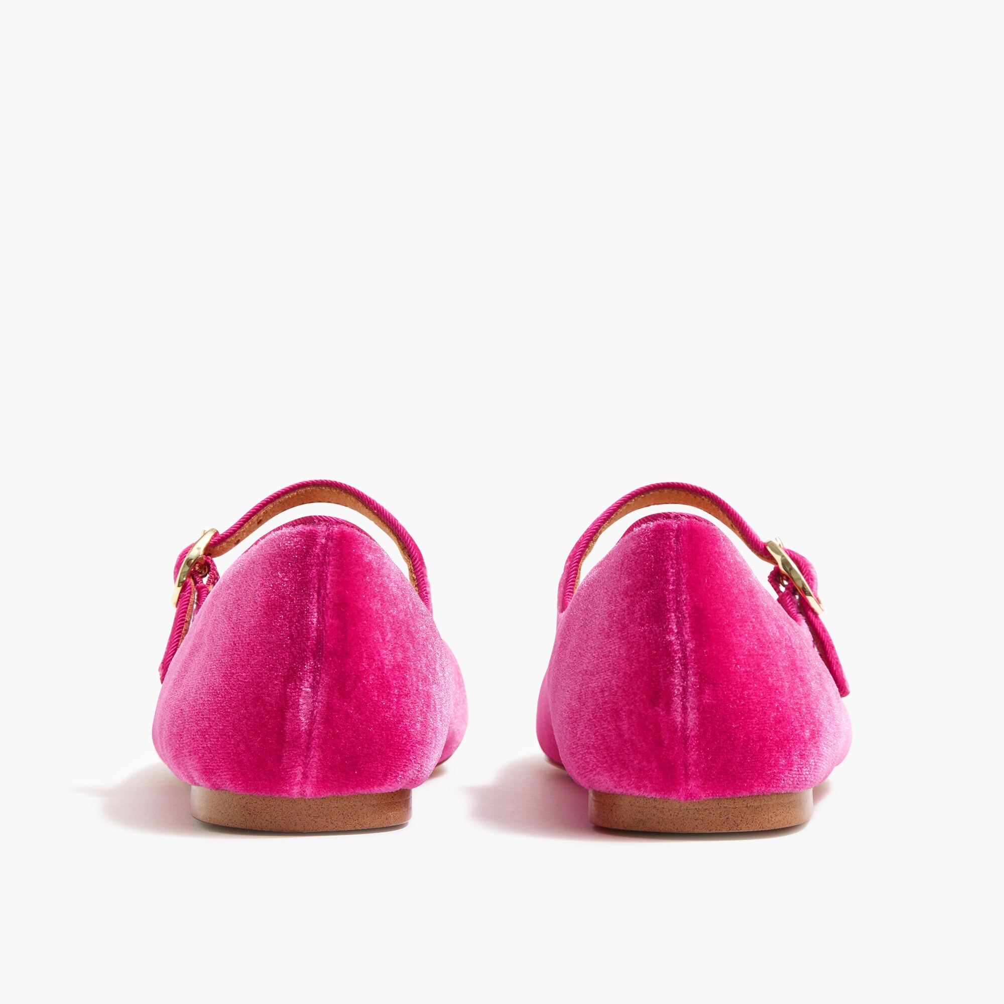 Velvet Mary Jane flats