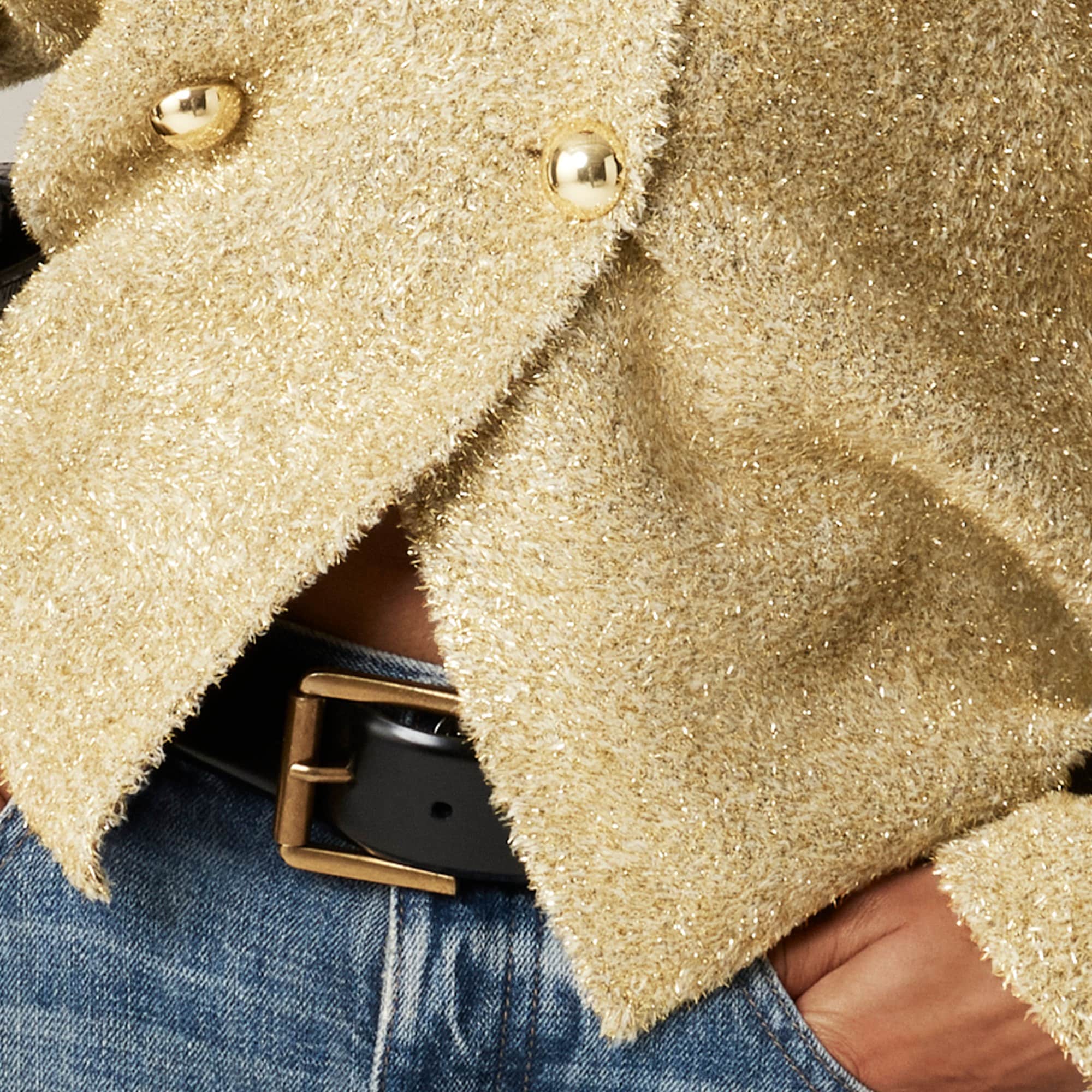 Oversized double-faced metallic jacket - image 3