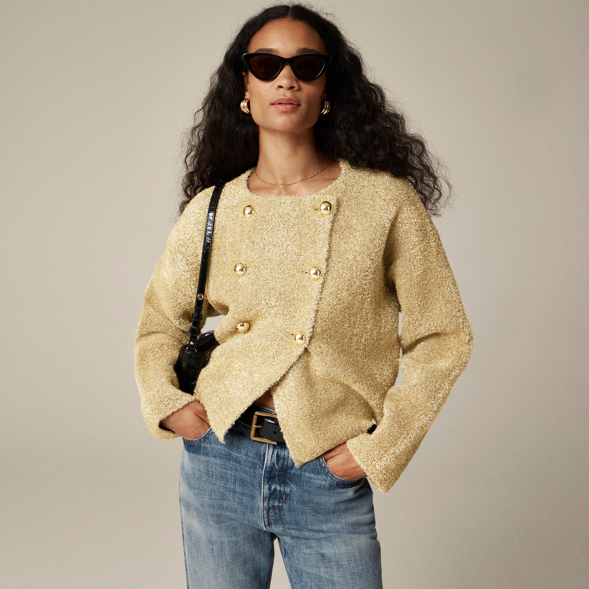 Oversized double-faced metallic jacket - image 2