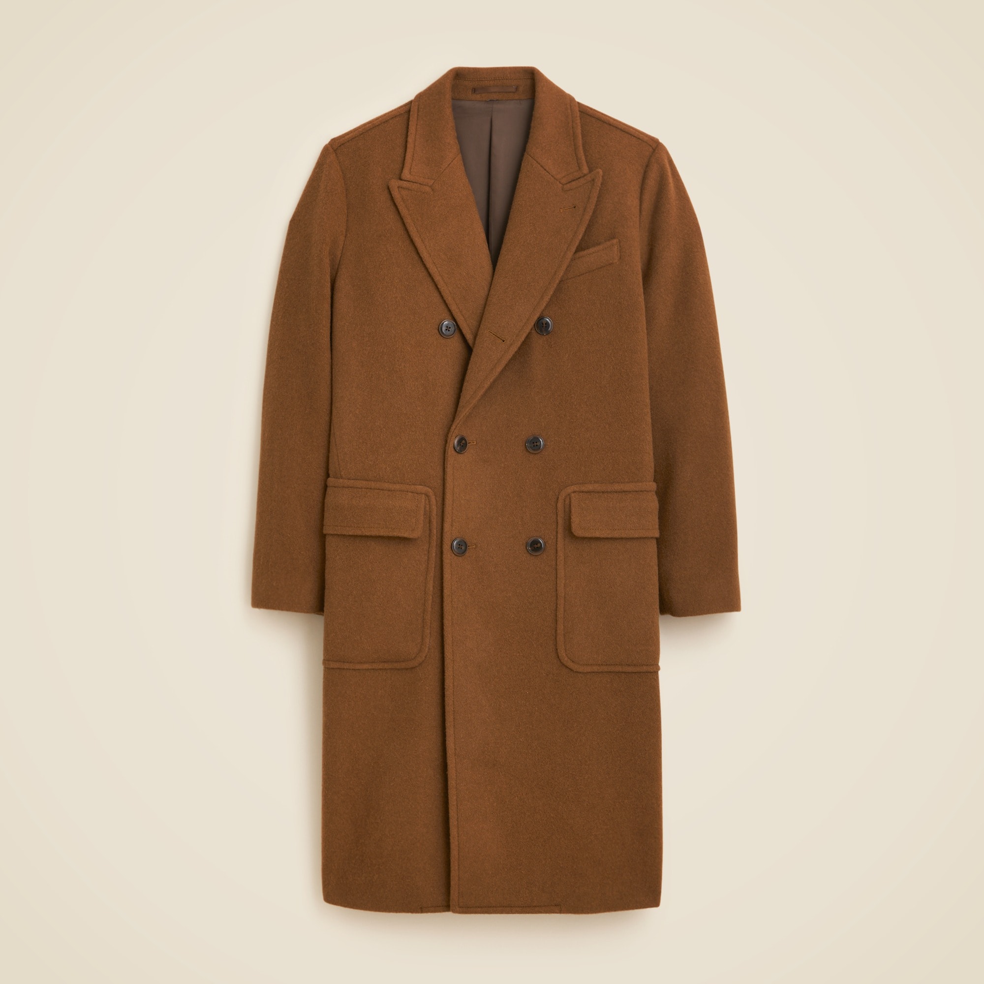 Rivington Double-breasted Polo Coat In English Camel Hair For Men