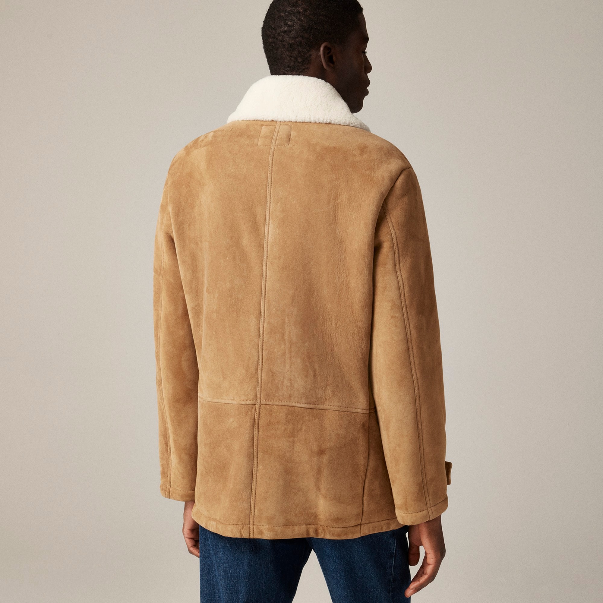 vintage J.CREW leather CAR COAT brown XL jacket 48 insulated