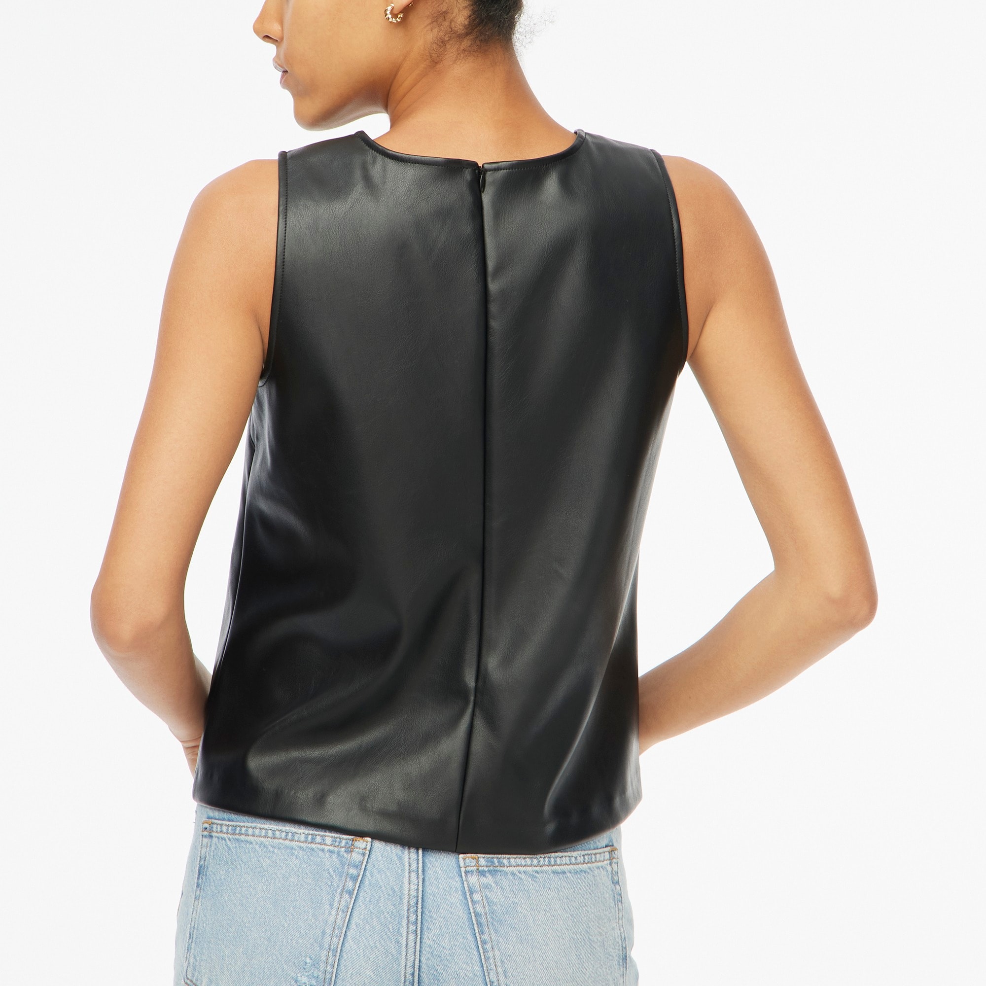 Faux-leather shell