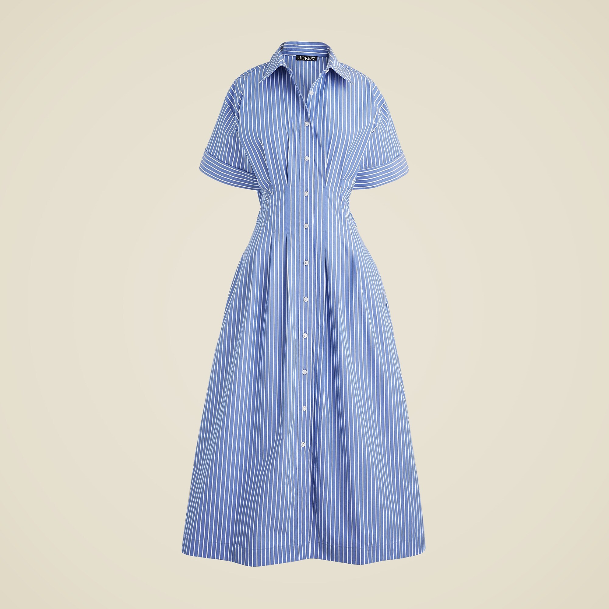 Wren shirtdress in stretch cotton poplin blend