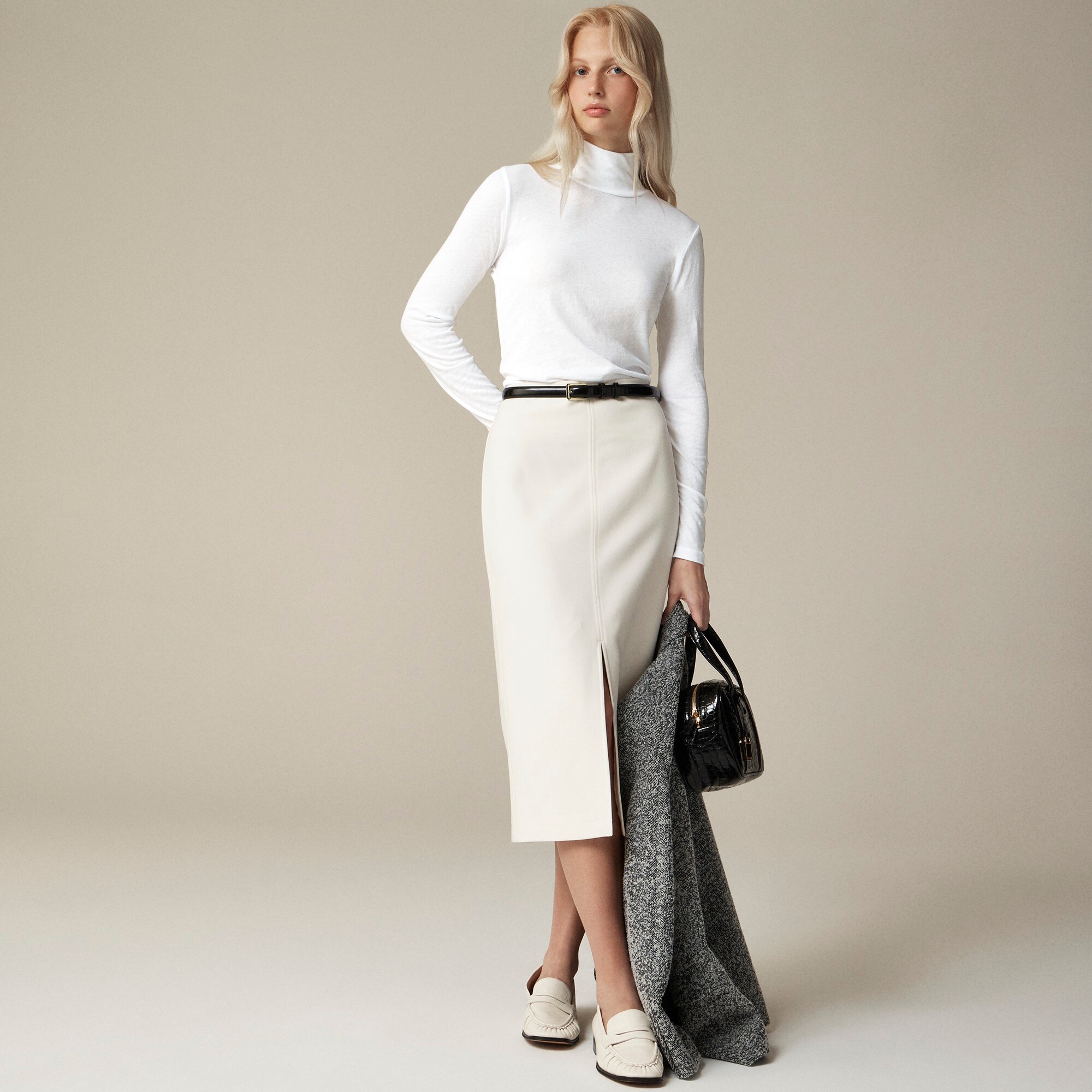 j.crew: tissue crepe turtleneck for women