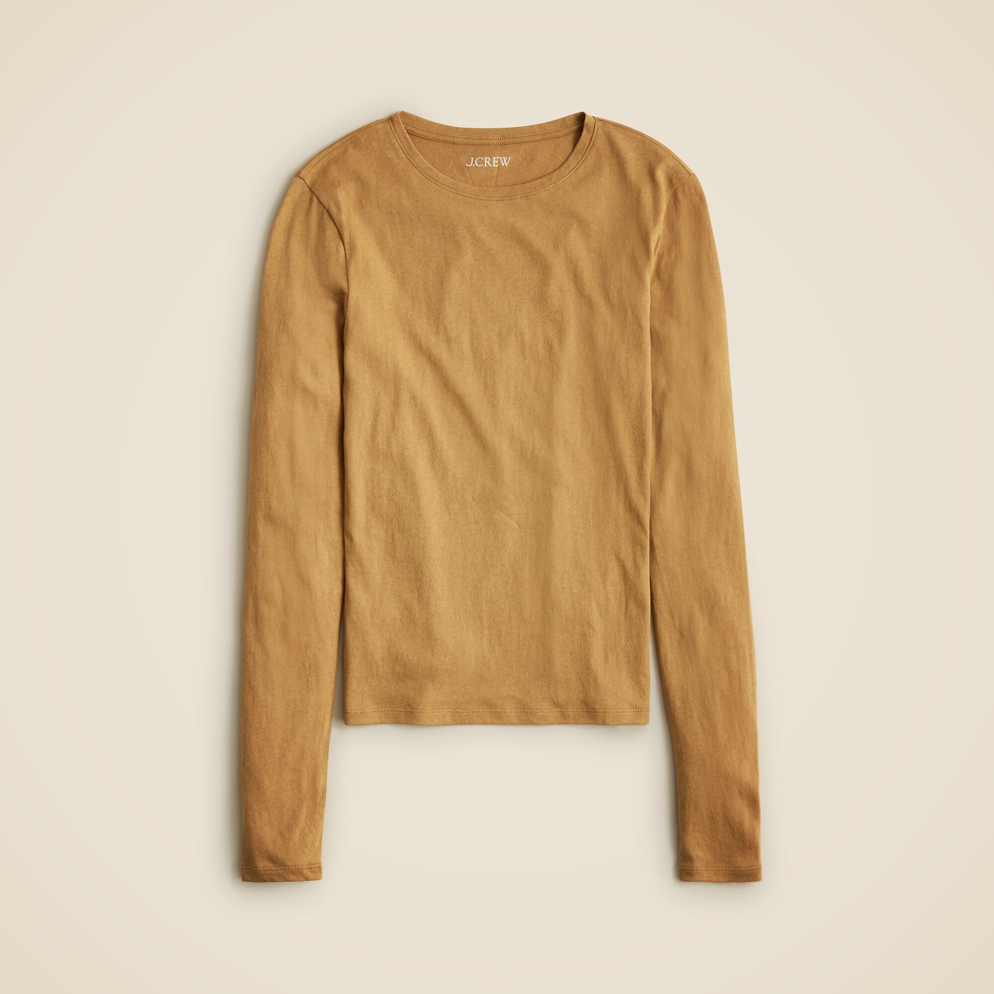 Tissue crepe long-sleeve T-shirt