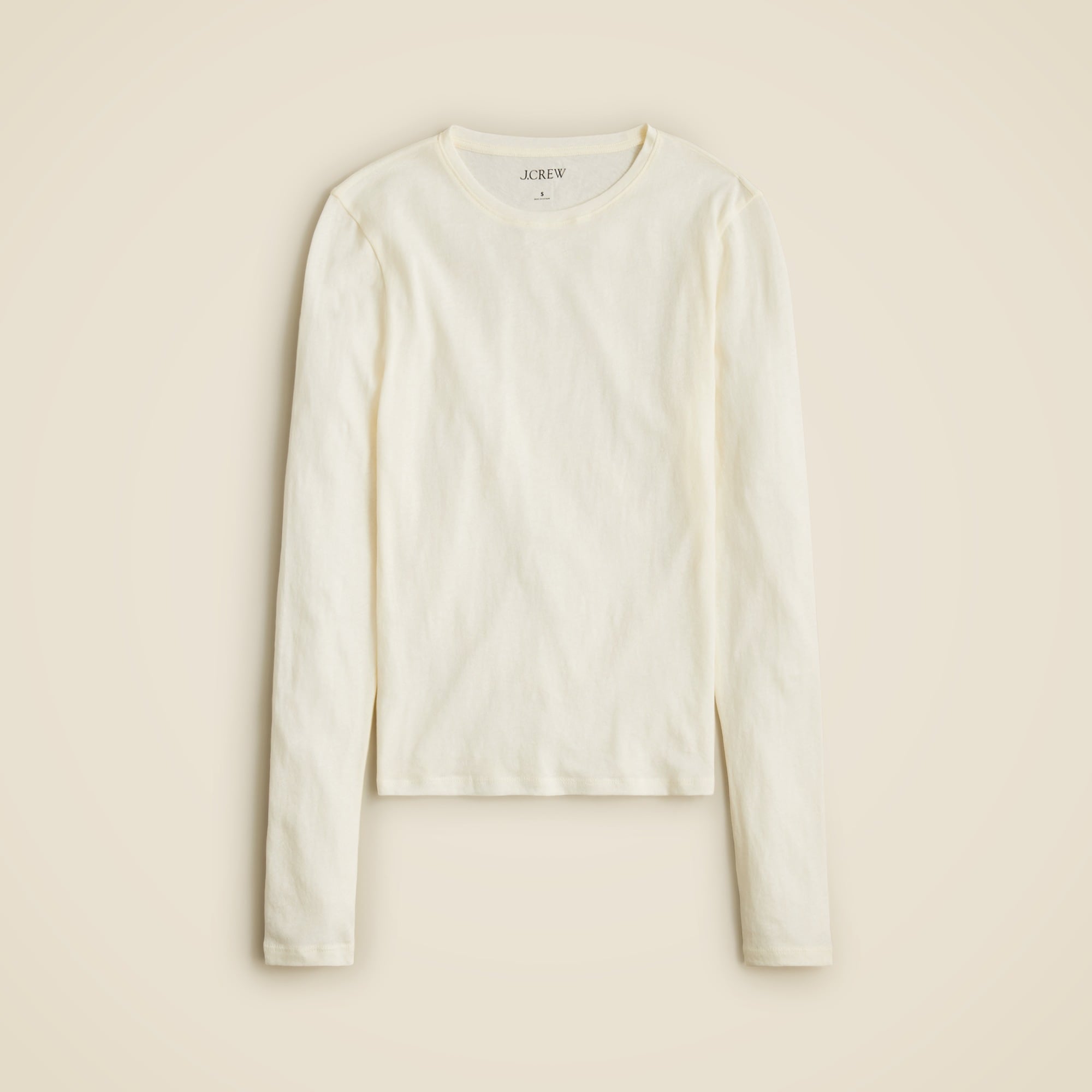 J.Crew: Tissue Crepe Long-sleeve T-shirt For Women