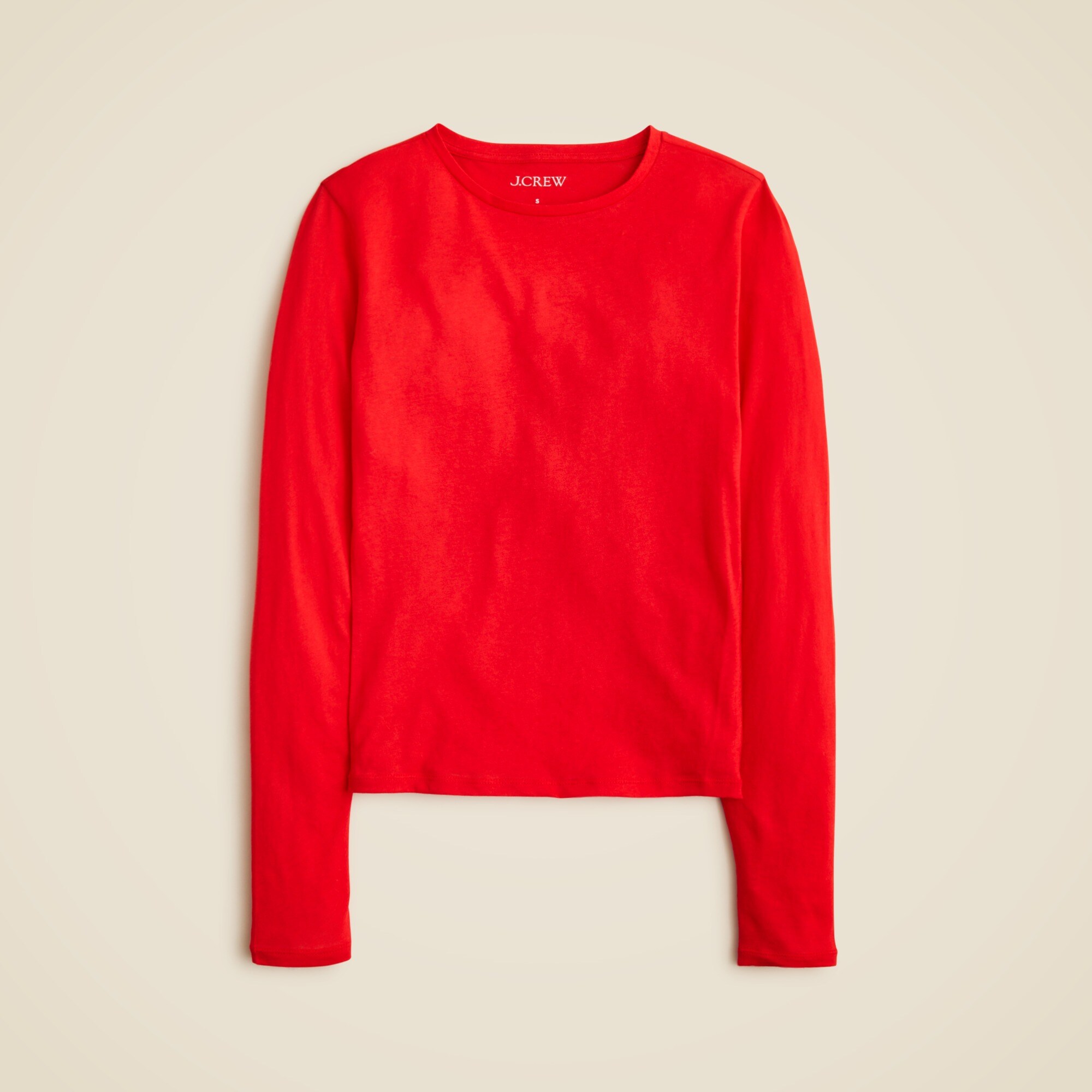 Tissue crepe long-sleeve T-shirt