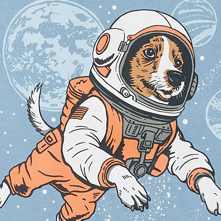 Boys' space dog graphic tee ASTRONAUT DOG factory: boys' space dog graphic tee for boys