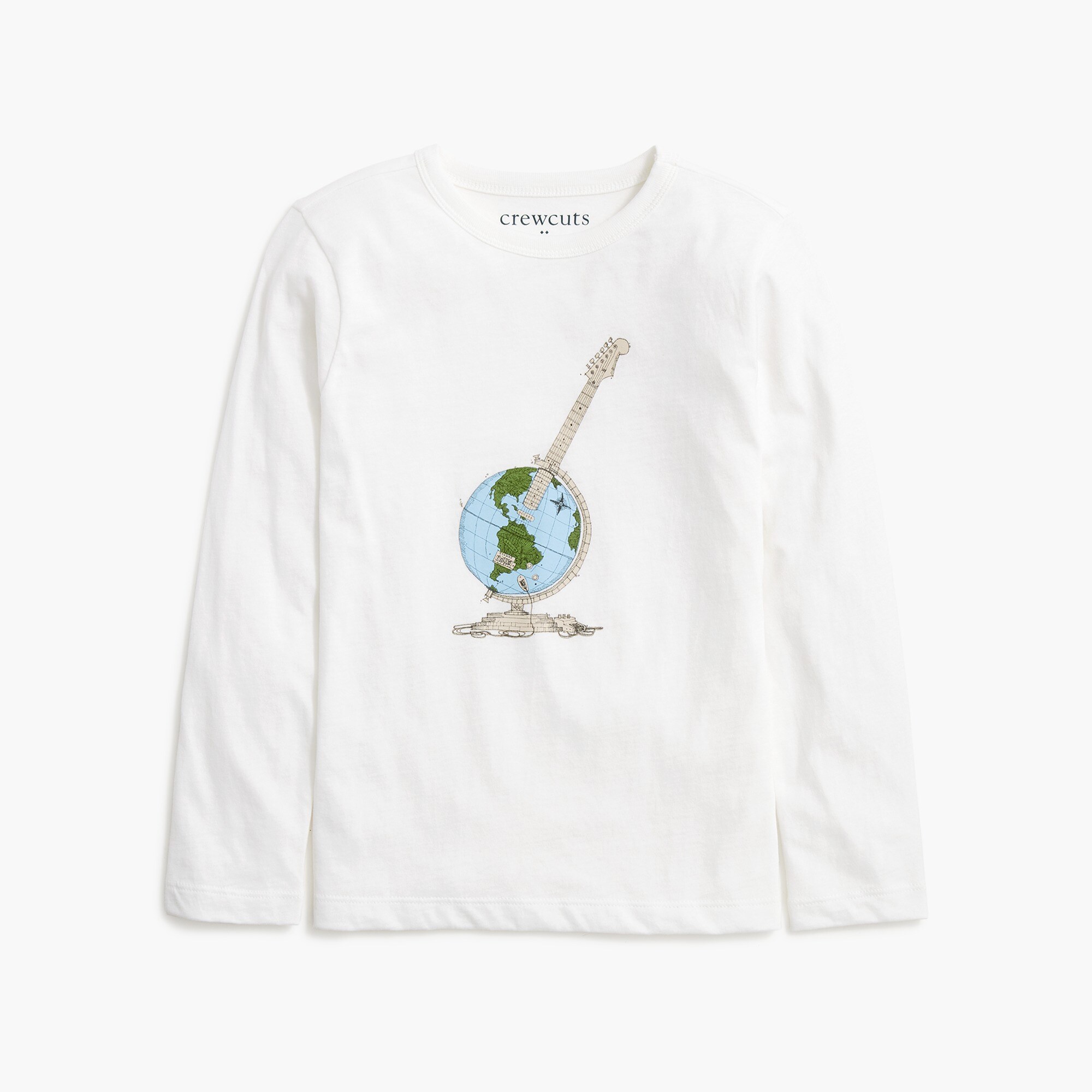 boys' long-sleeve globe guitar graphic tee for boys