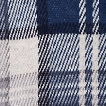 Boys' twill shirt-jacket OFF WHITE BLUE PLAID
