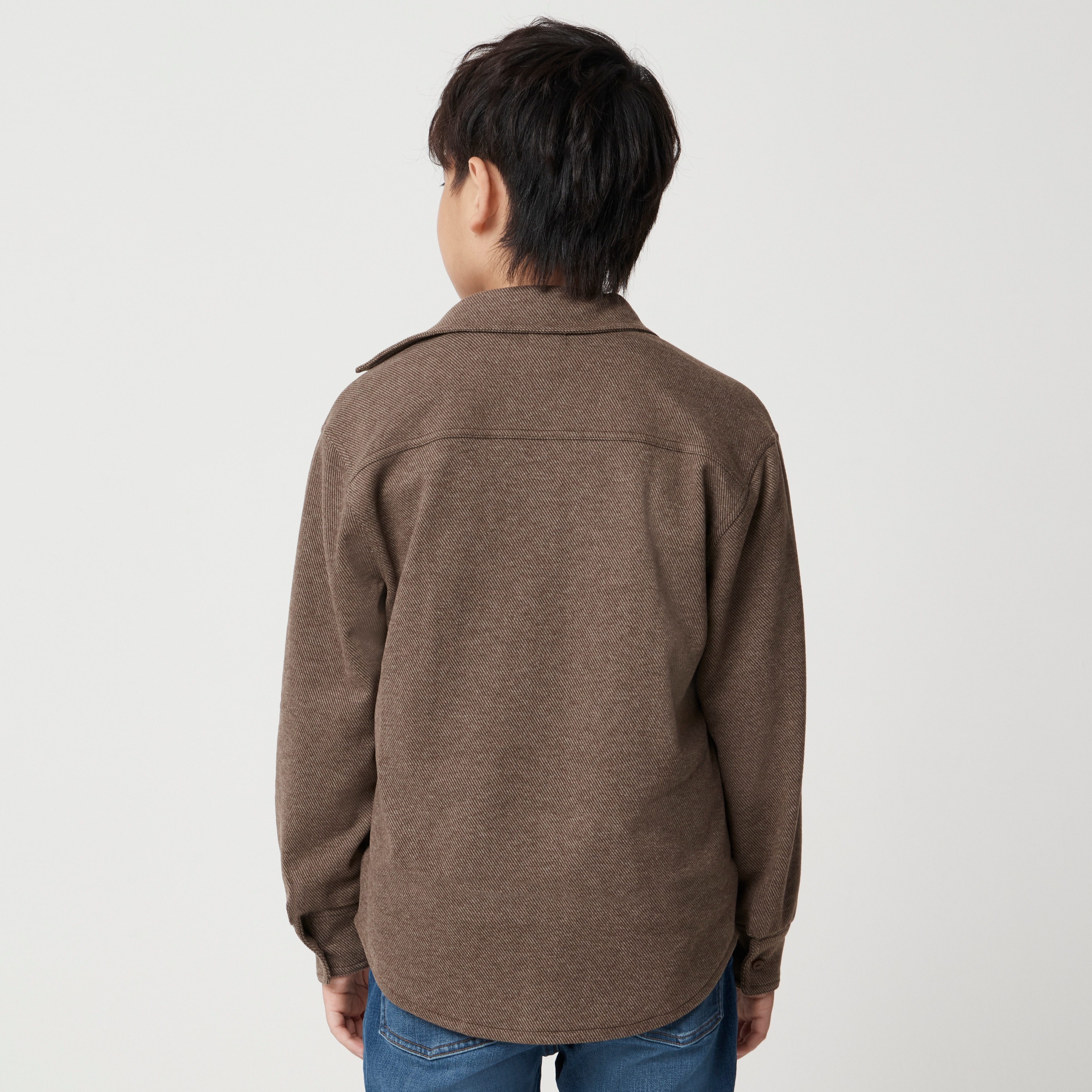 Boys' twill shirt-jacket