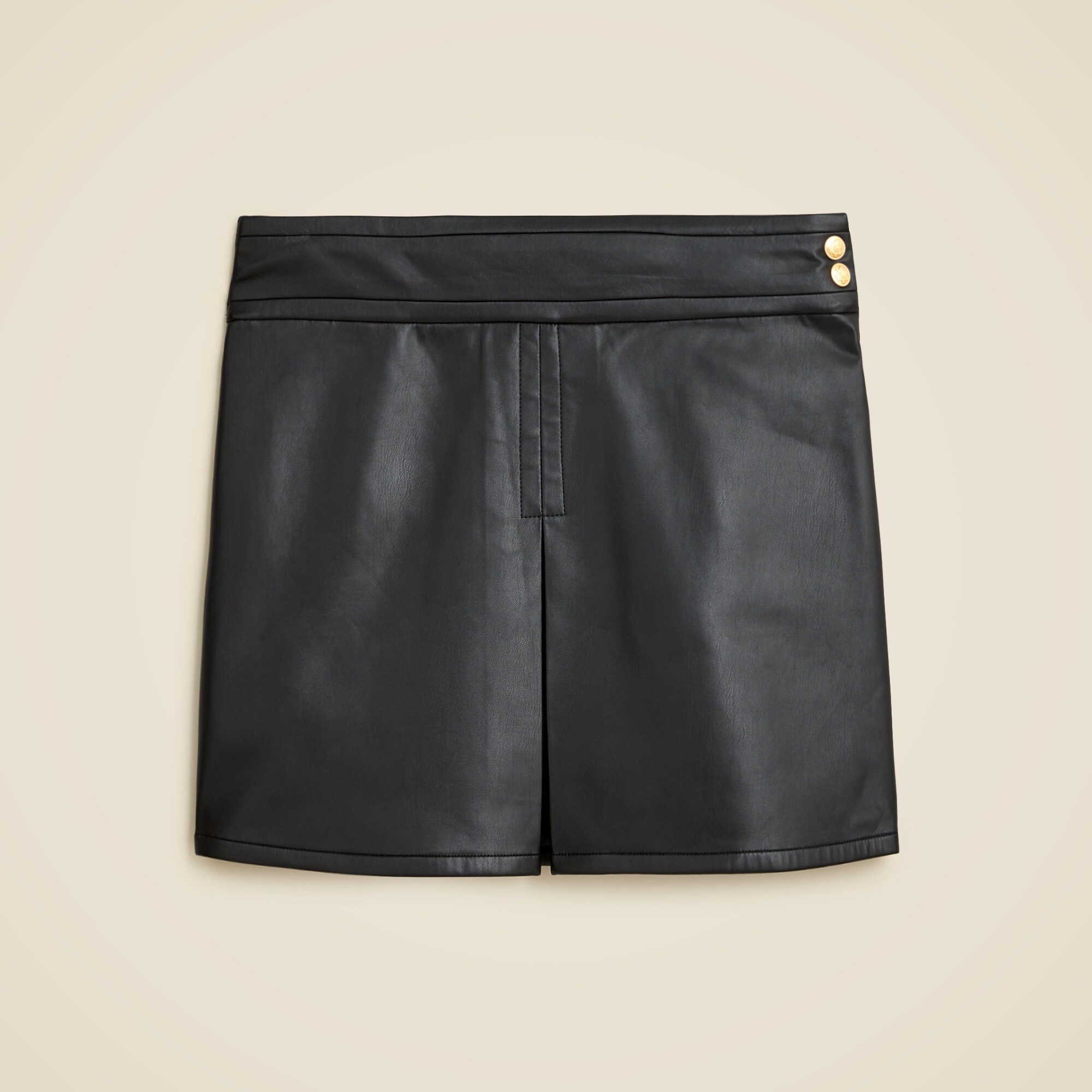 J.Crew Center pleat Mini Skirt In Faux Leather For Women
