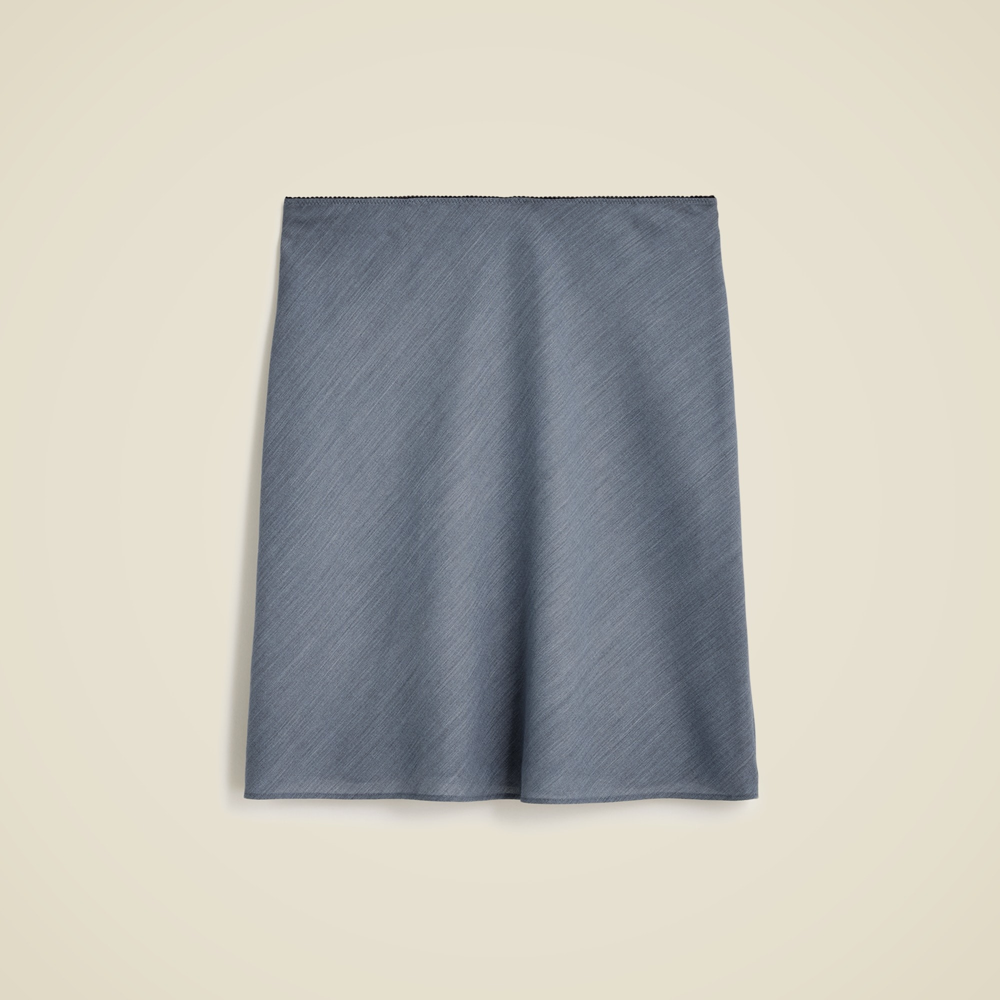 Gwen knee-length slip skirt in gauzy Italian wool blend
