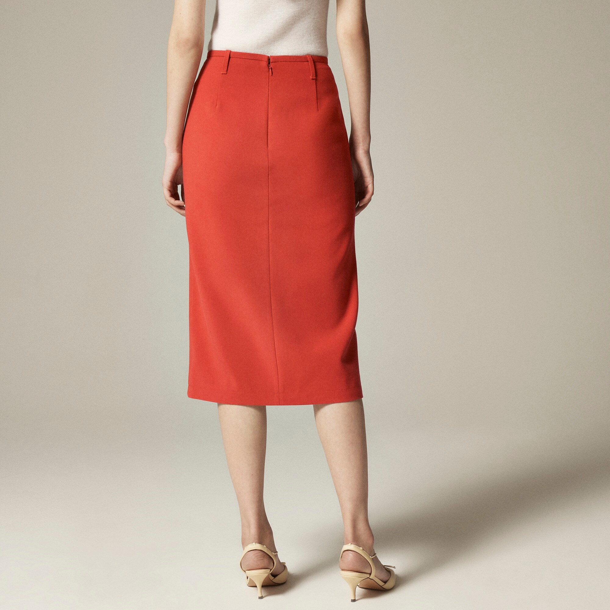 Pencil midi skirt in four-season stretch