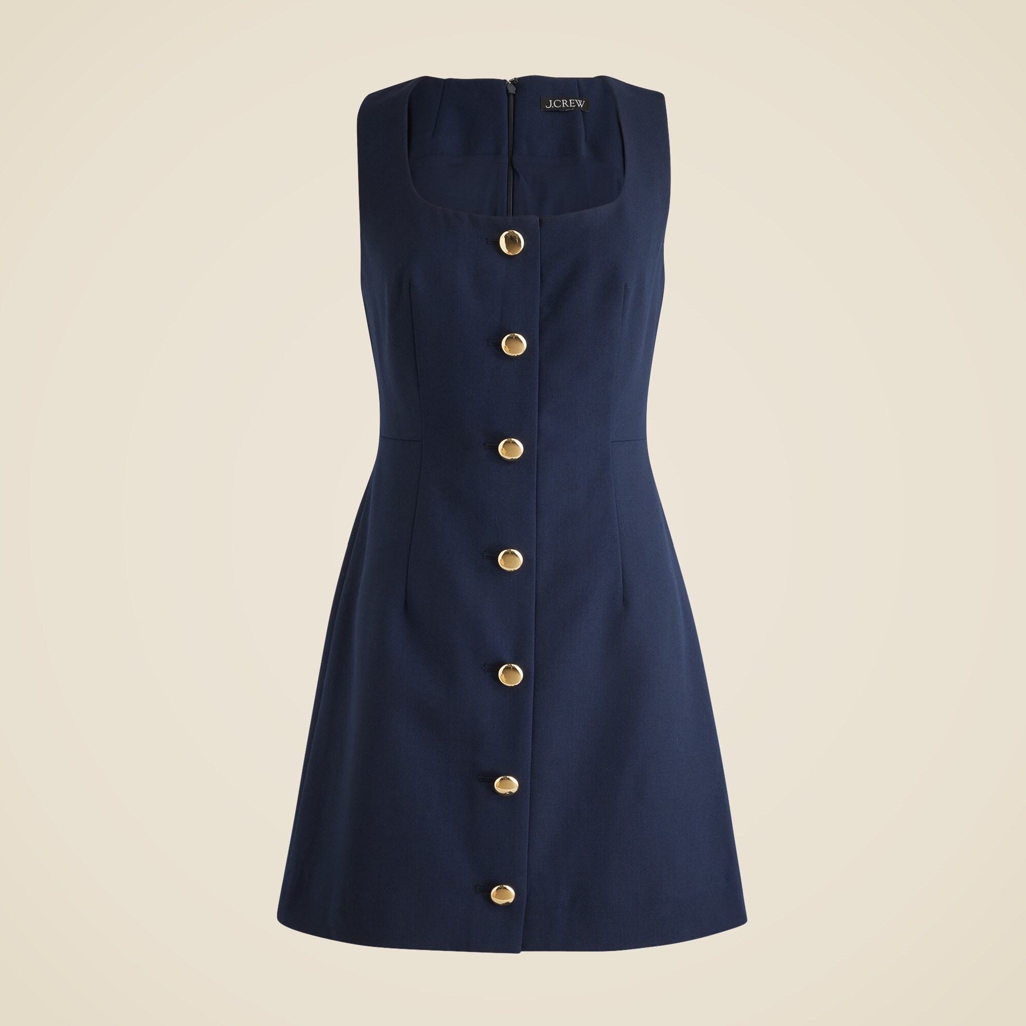 Sofia Sleeveless Dress In Structured Wool For Women | J.Crew