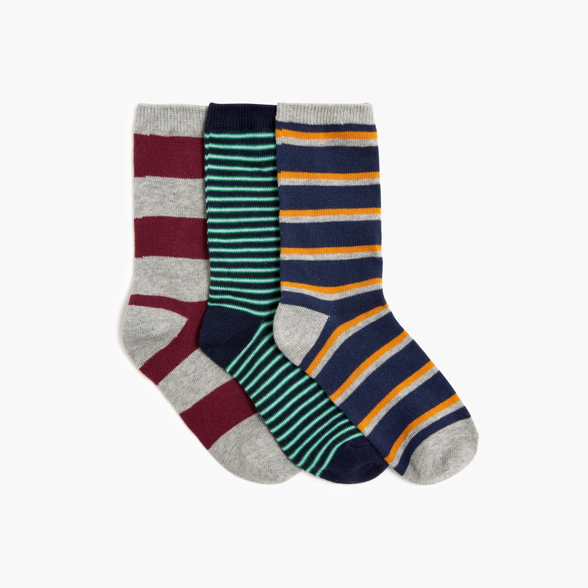 boys' striped socks three-pack for boys