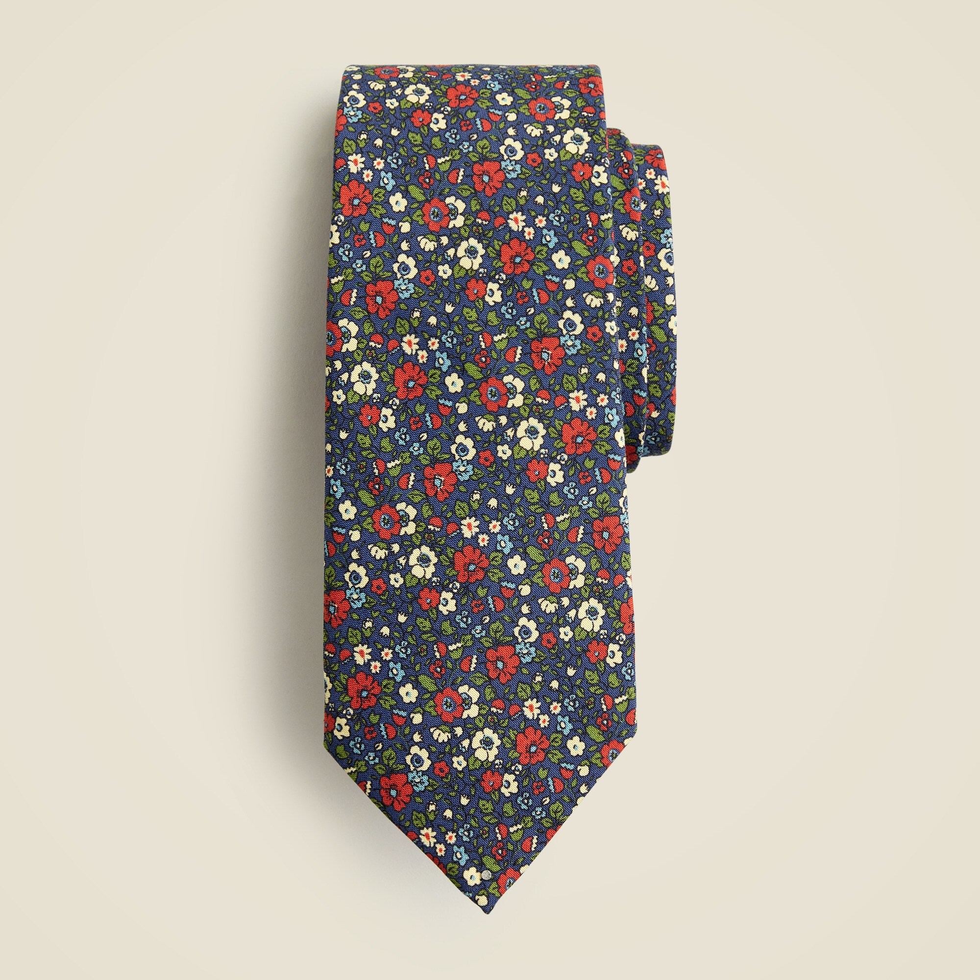 Silk floral tie