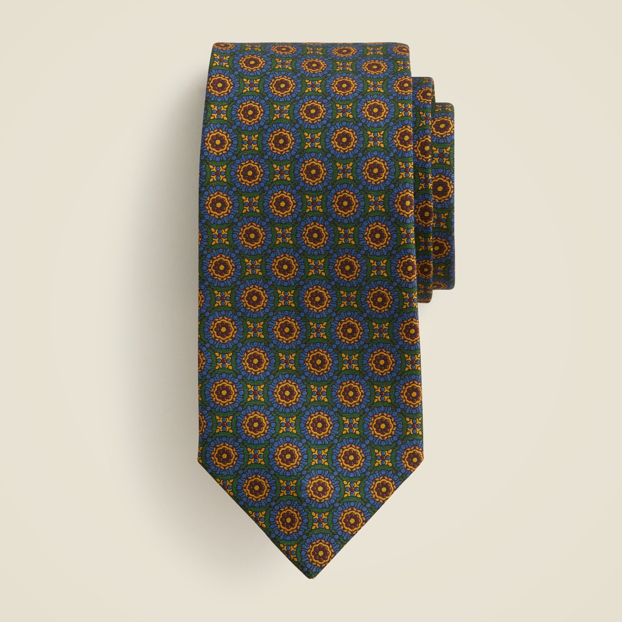 English silk tie in print