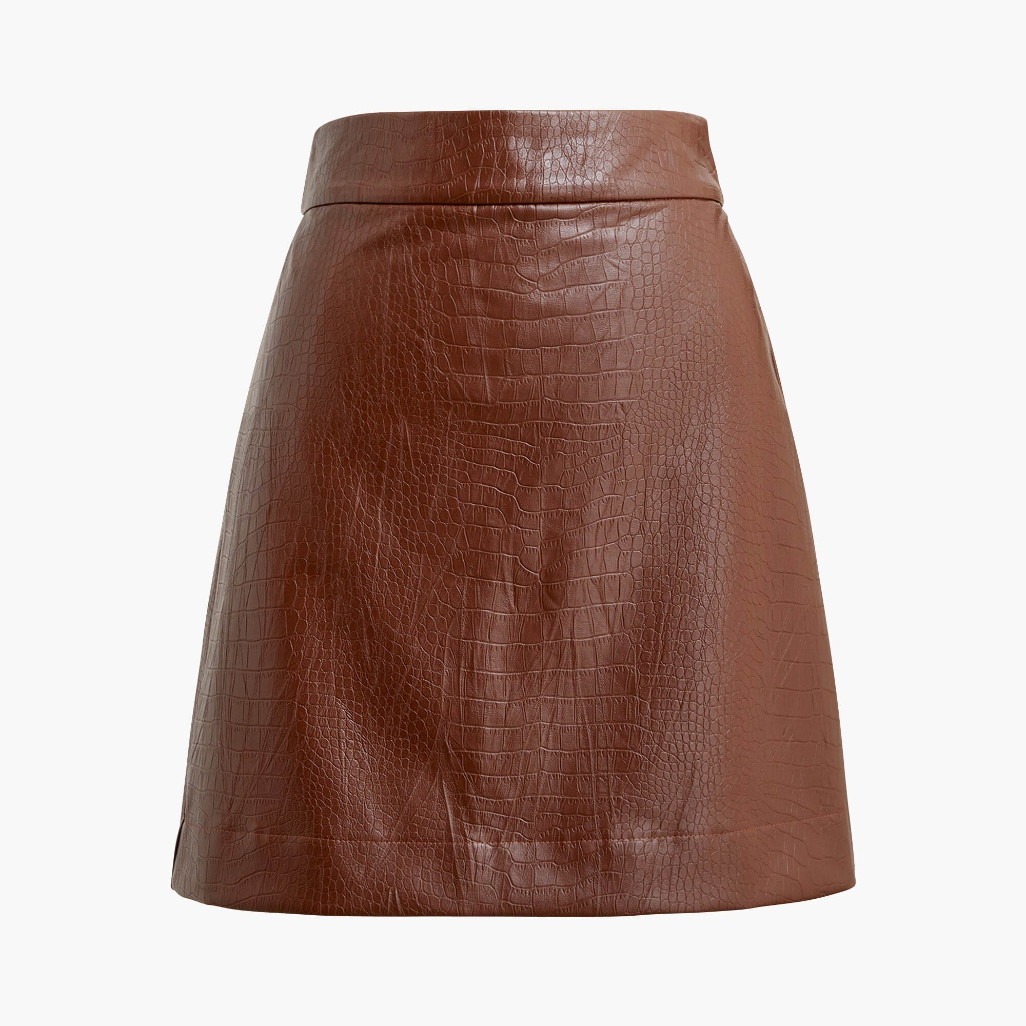 Faux leather Crocodile Mini Skirt For Women Factory
